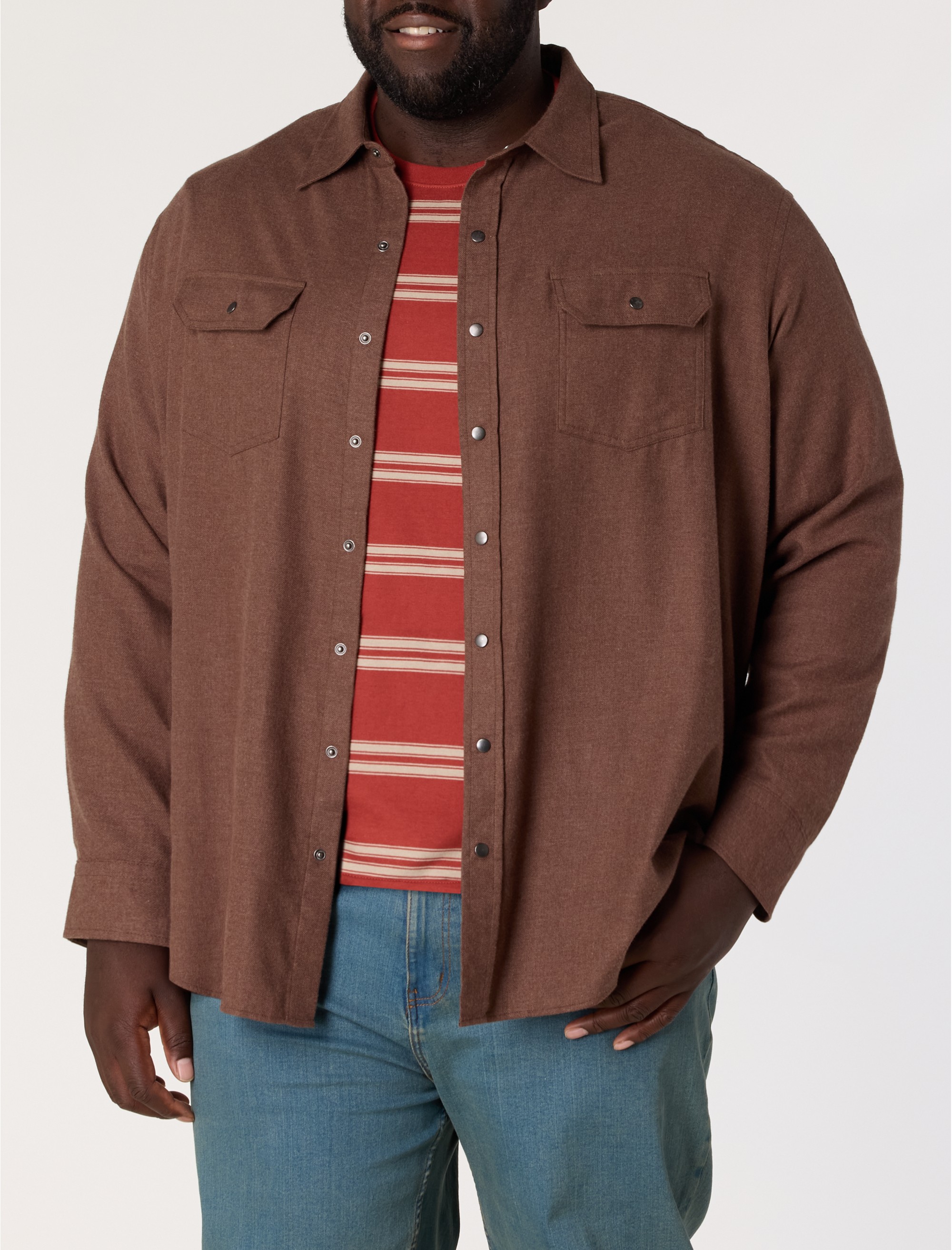 Solid Flannel Sport Shirt