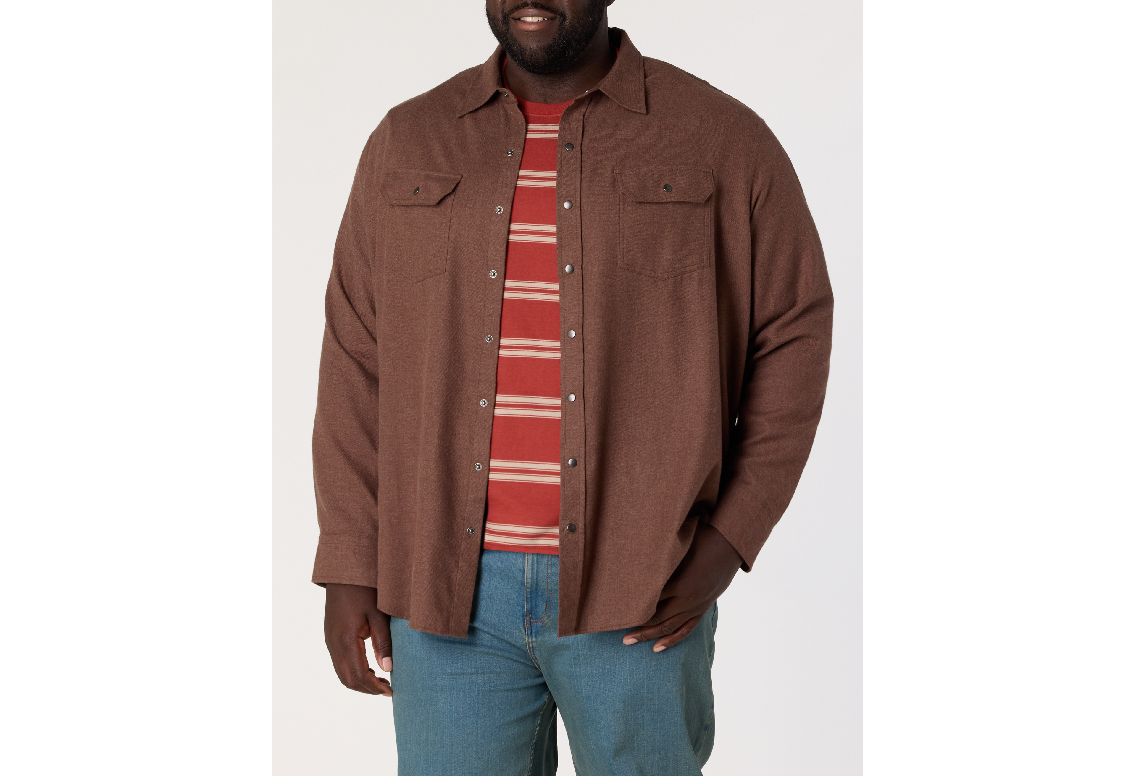 Solid Flannel Sport Shirt