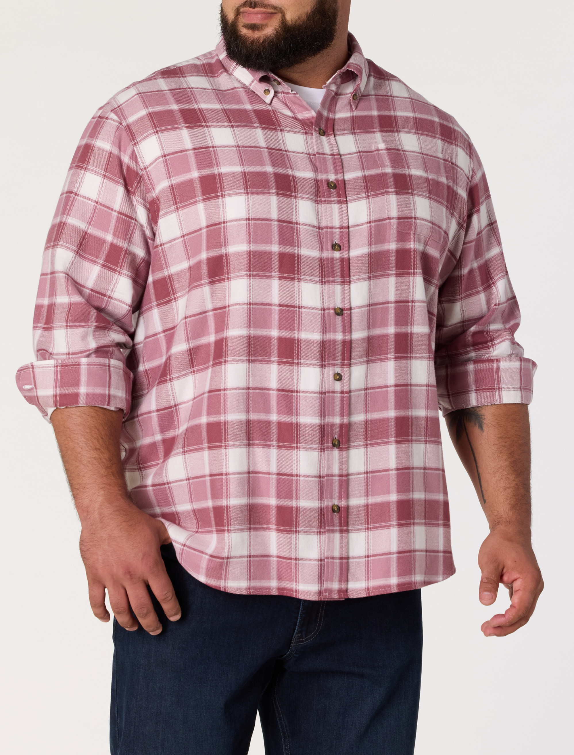 Medium Plaid Flannel Sport Shirt