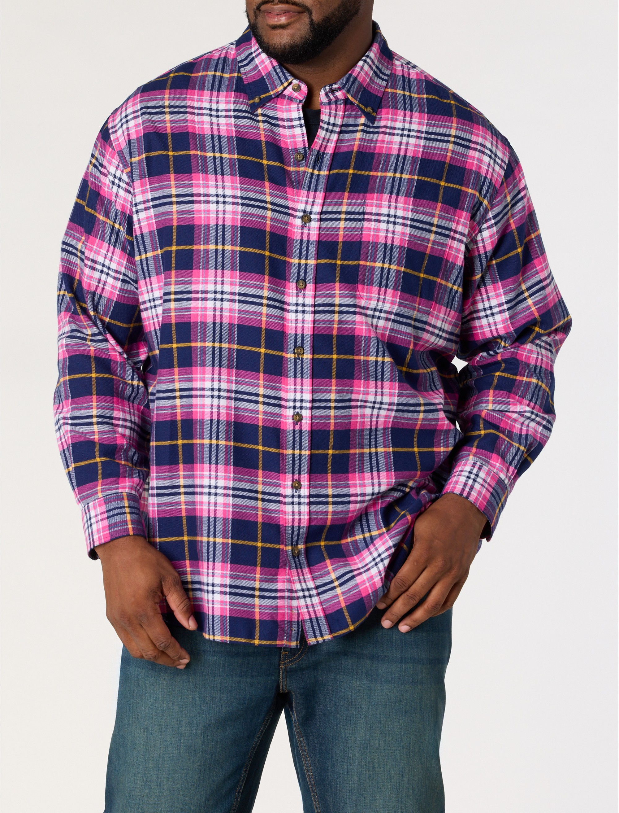 Large Plaid Flannel Sport Shirt - thumbnail 2