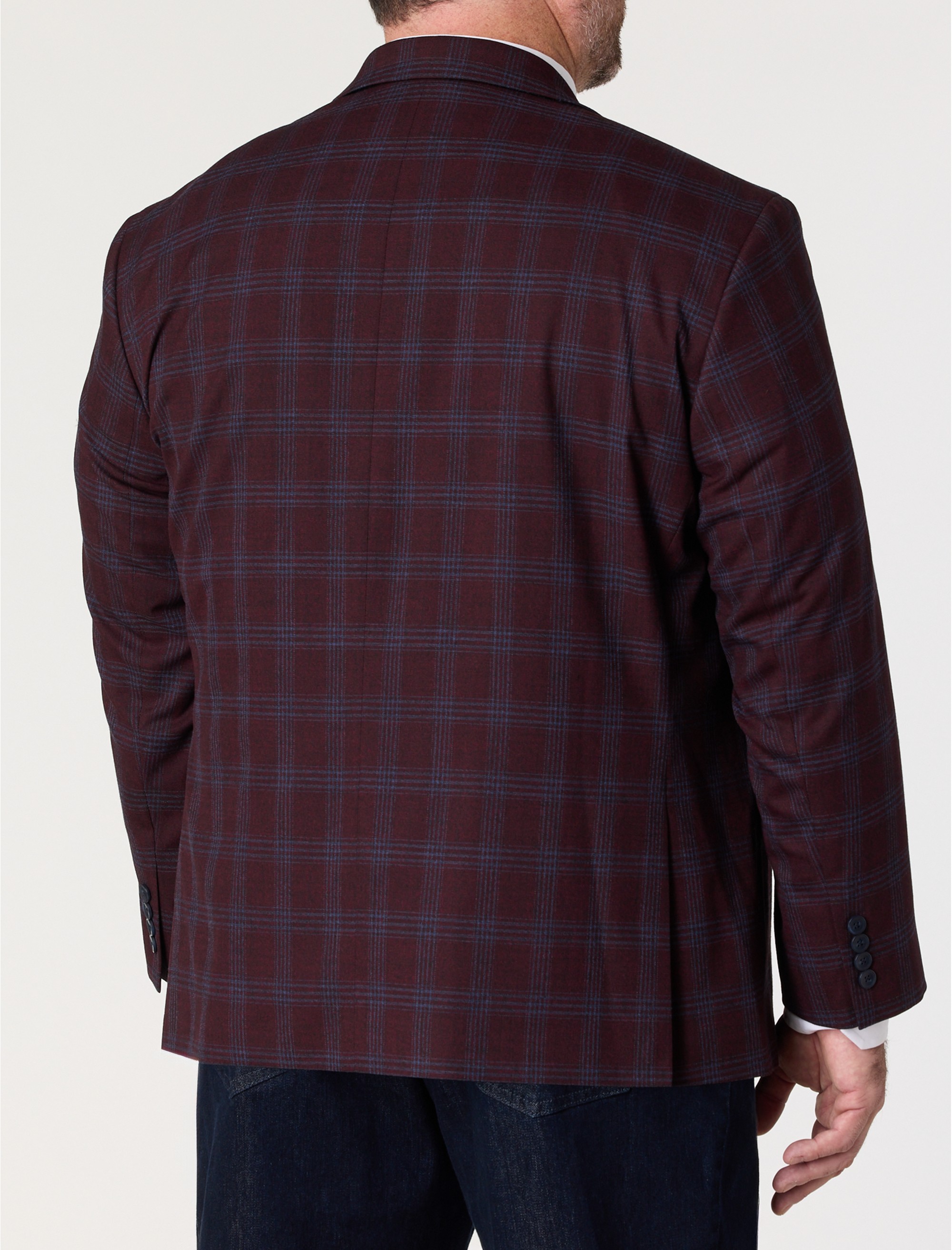 Large Plaid Jacket-Relaxer Sport Coat - thumbnail 2