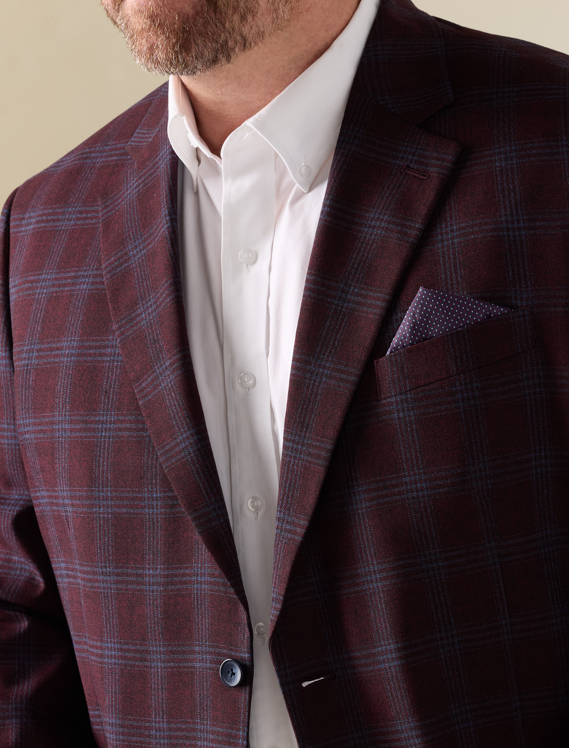 Large Plaid Jacket-Relaxer Sport Coat