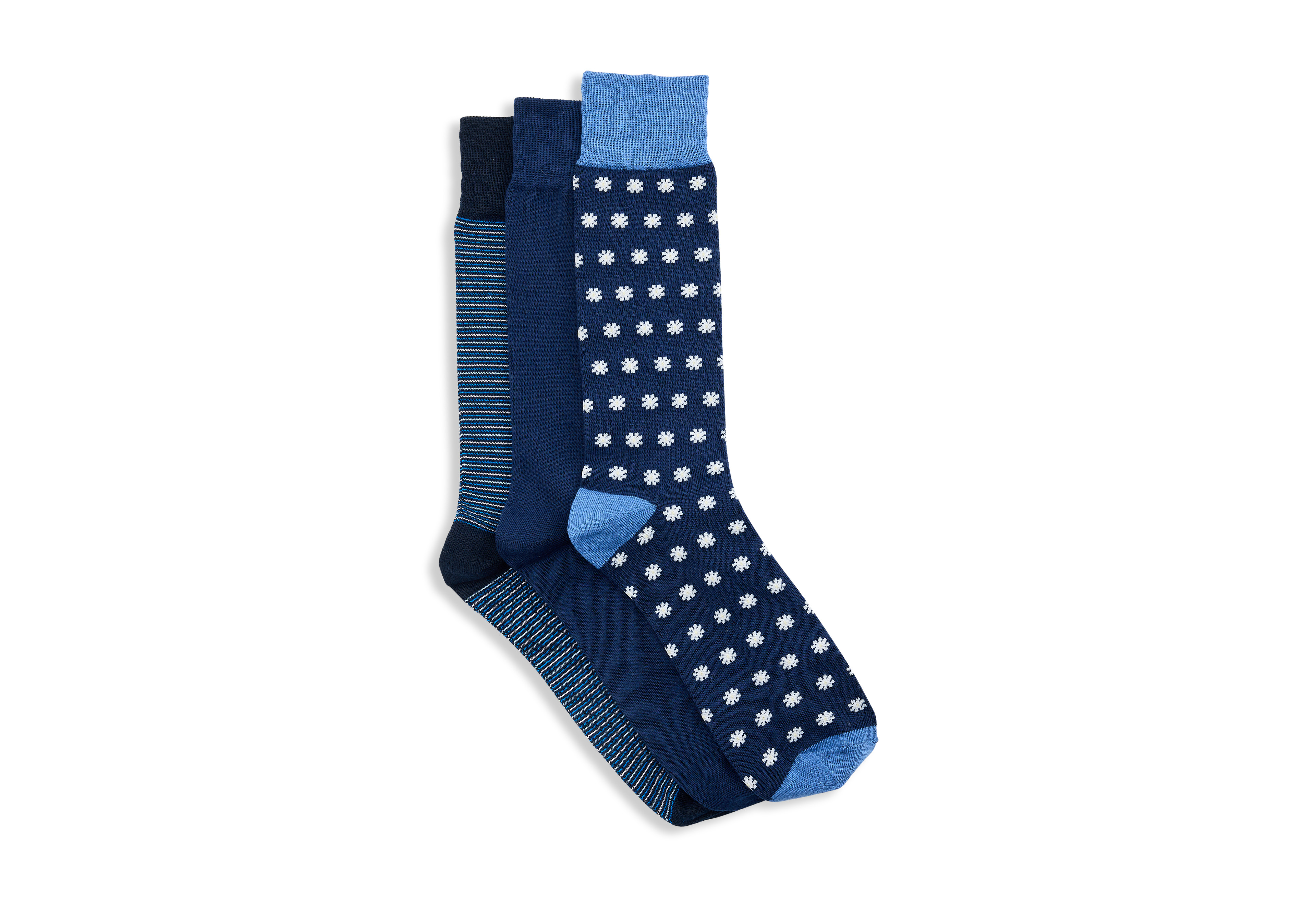 3-Pk Classic Printed Socks