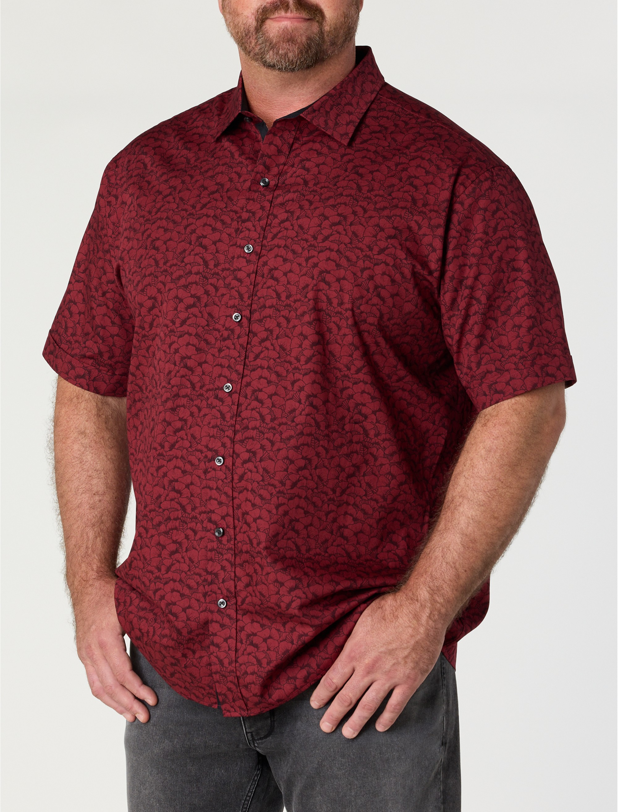 Tonal Floral Sport Shirt