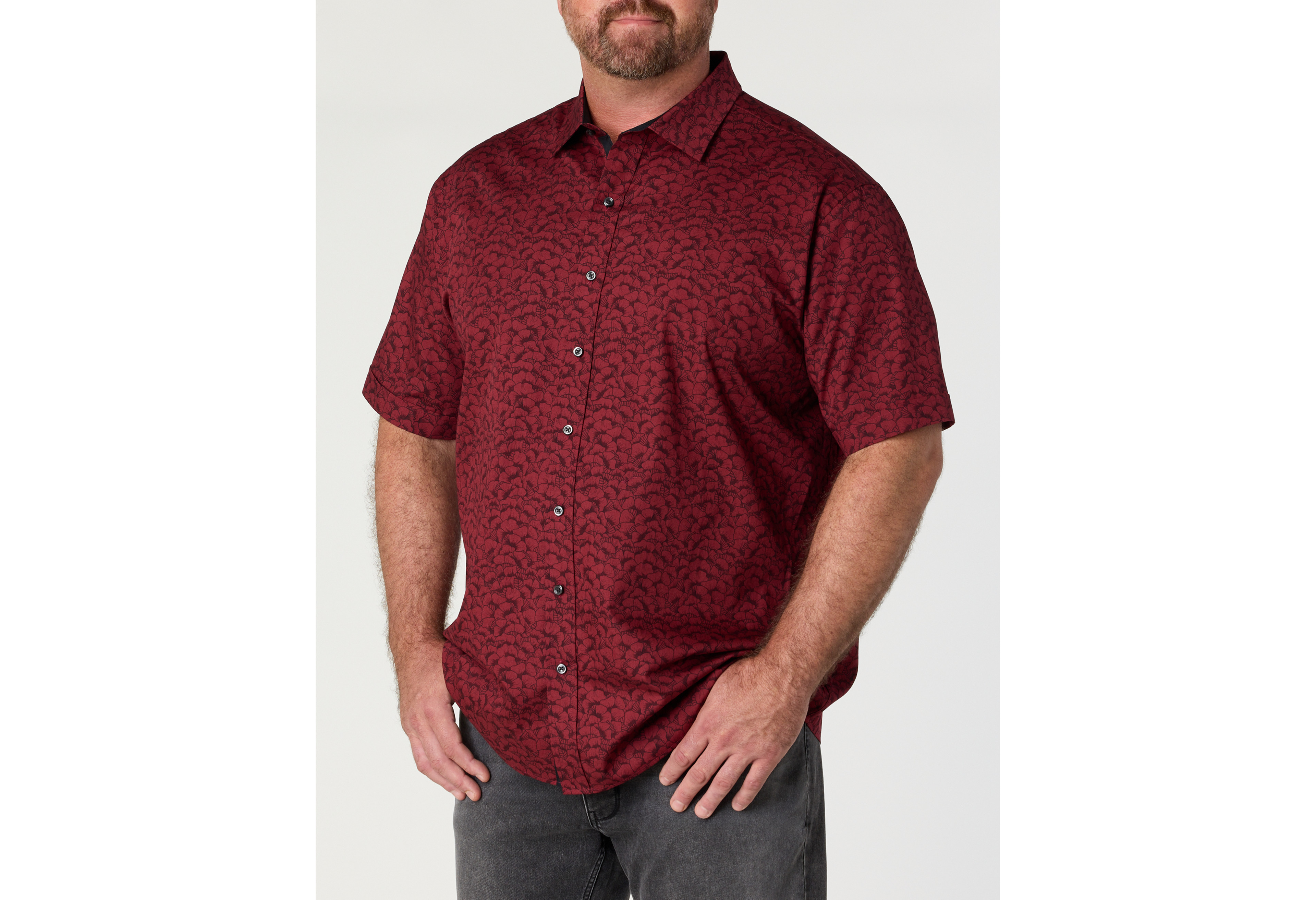 Tonal Floral Sport Shirt