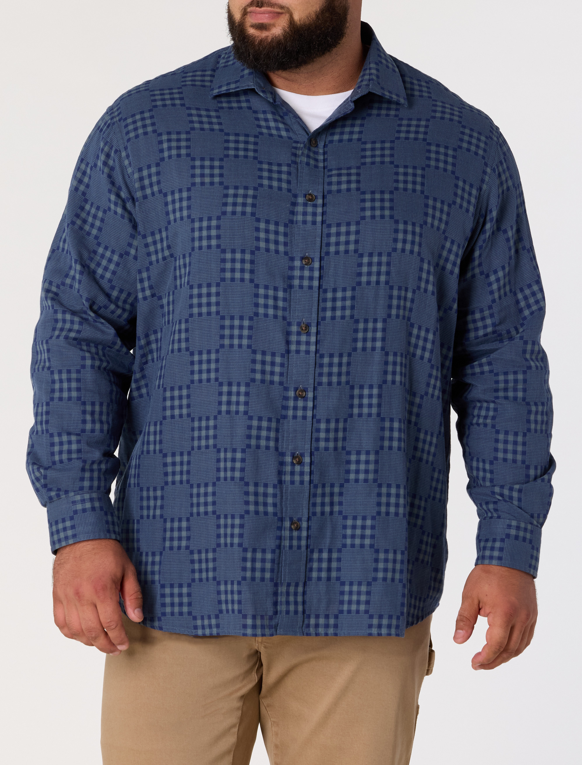 Plaid Patch Sport Shirt