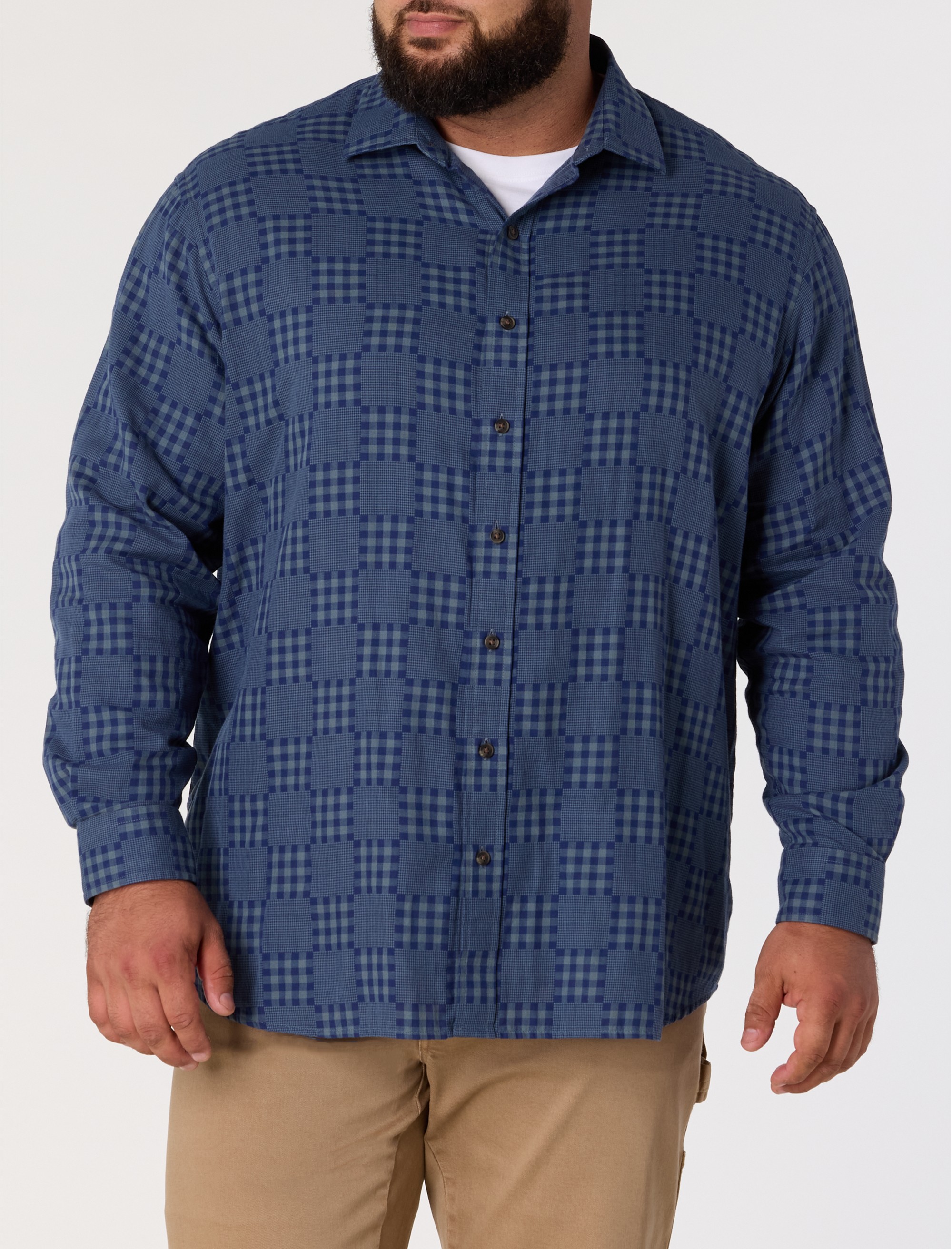 Plaid Patch Sport Shirt - thumbnail 2