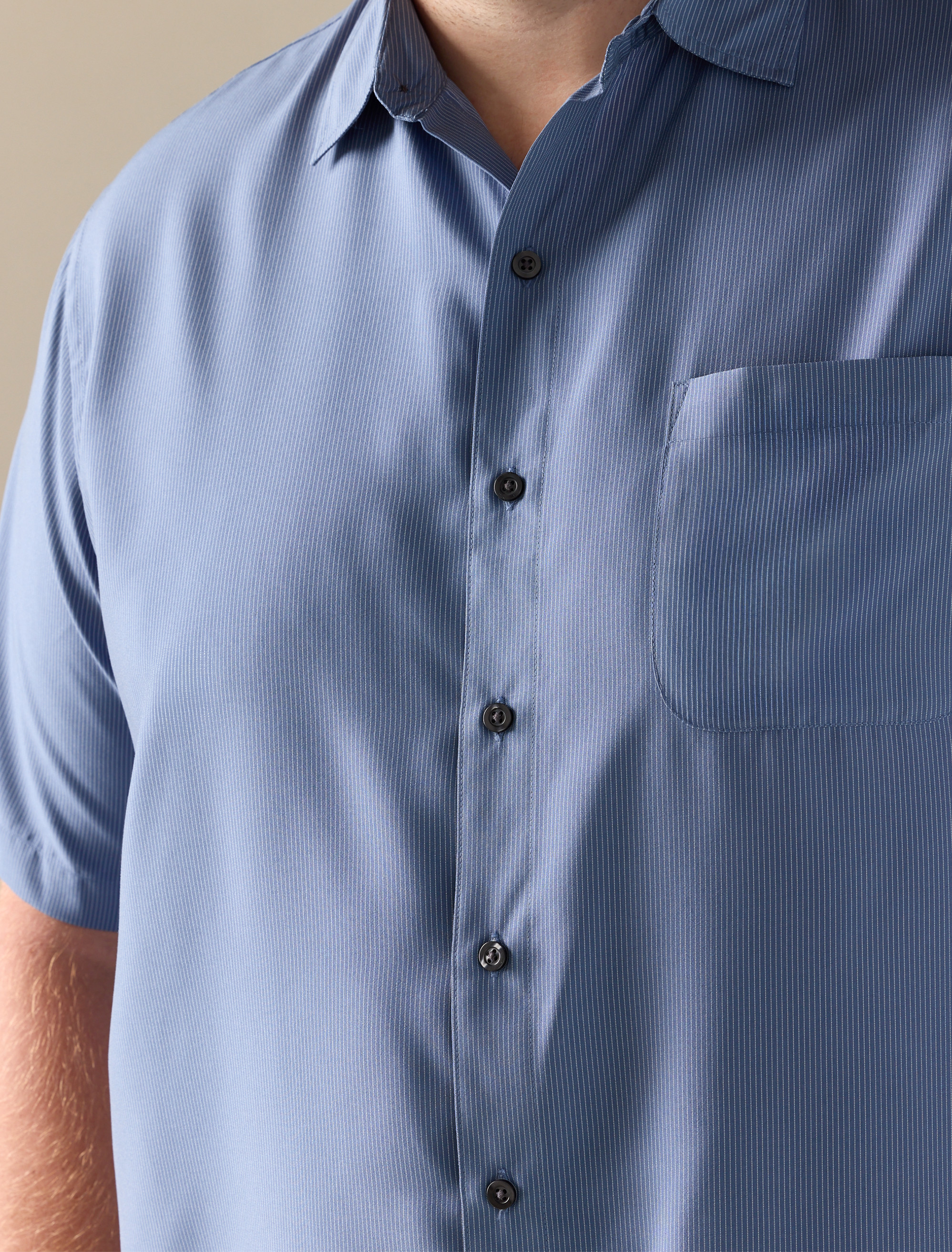 Striped Microfiber Sport Shirt