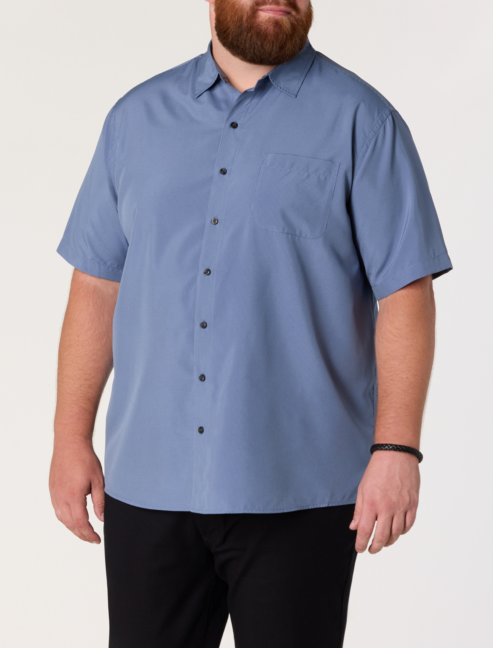 Striped Microfiber Sport Shirt