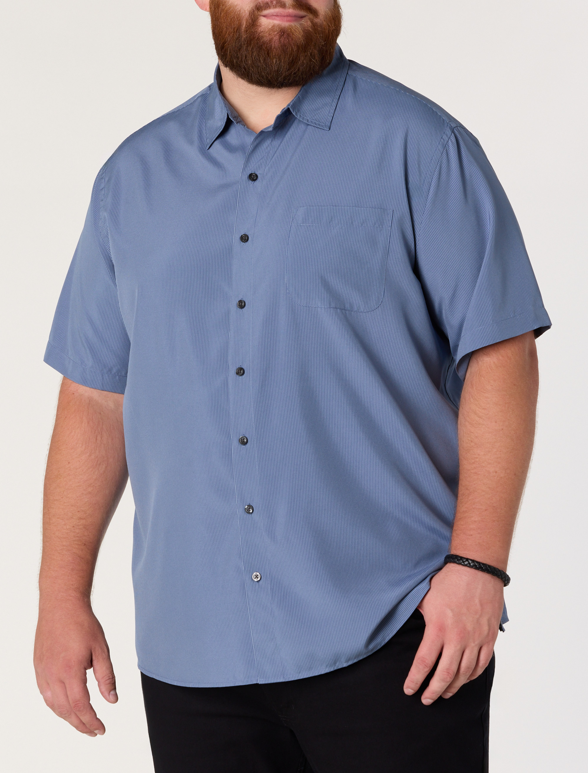 Striped Microfiber Sport Shirt