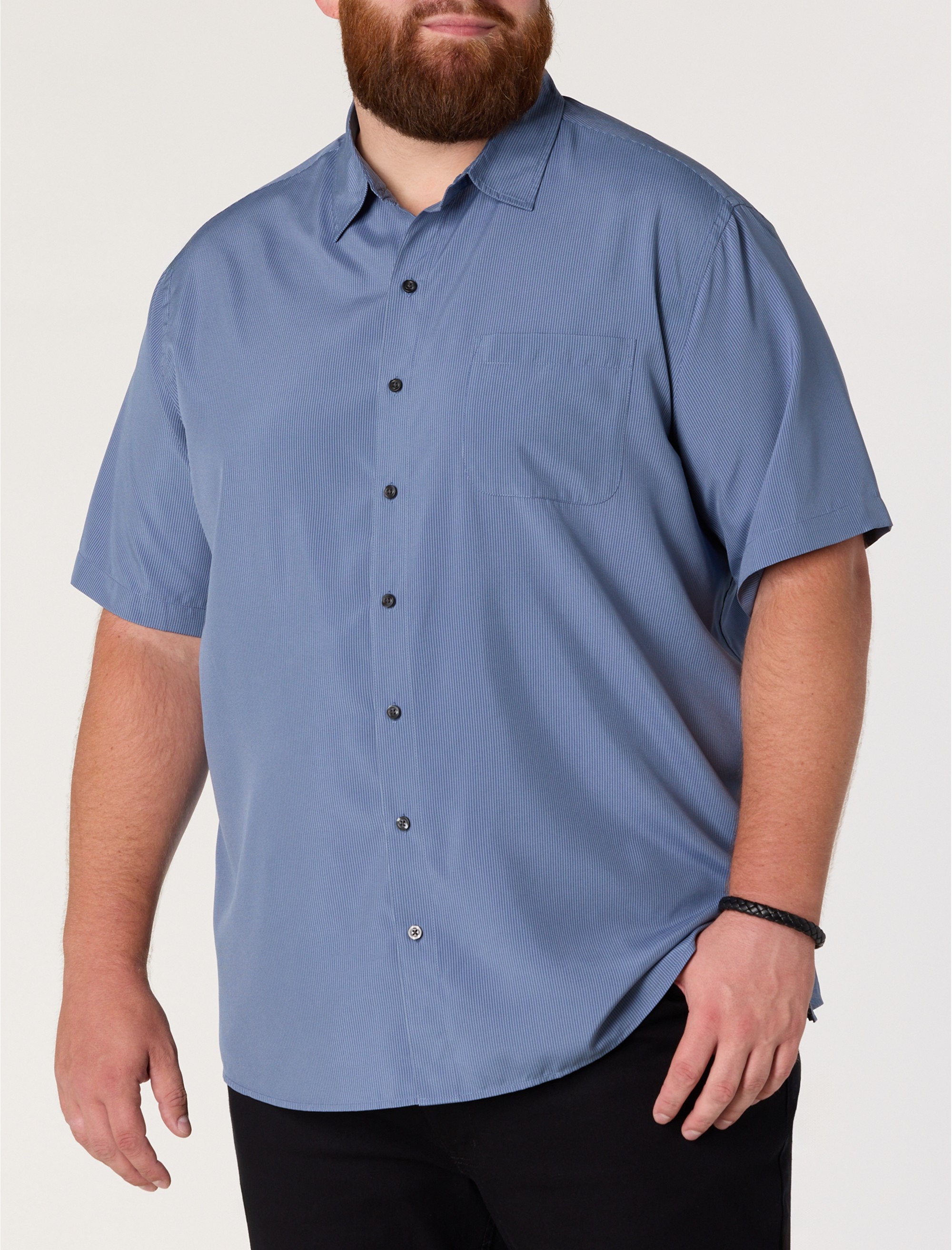 Striped Microfiber Sport Shirt