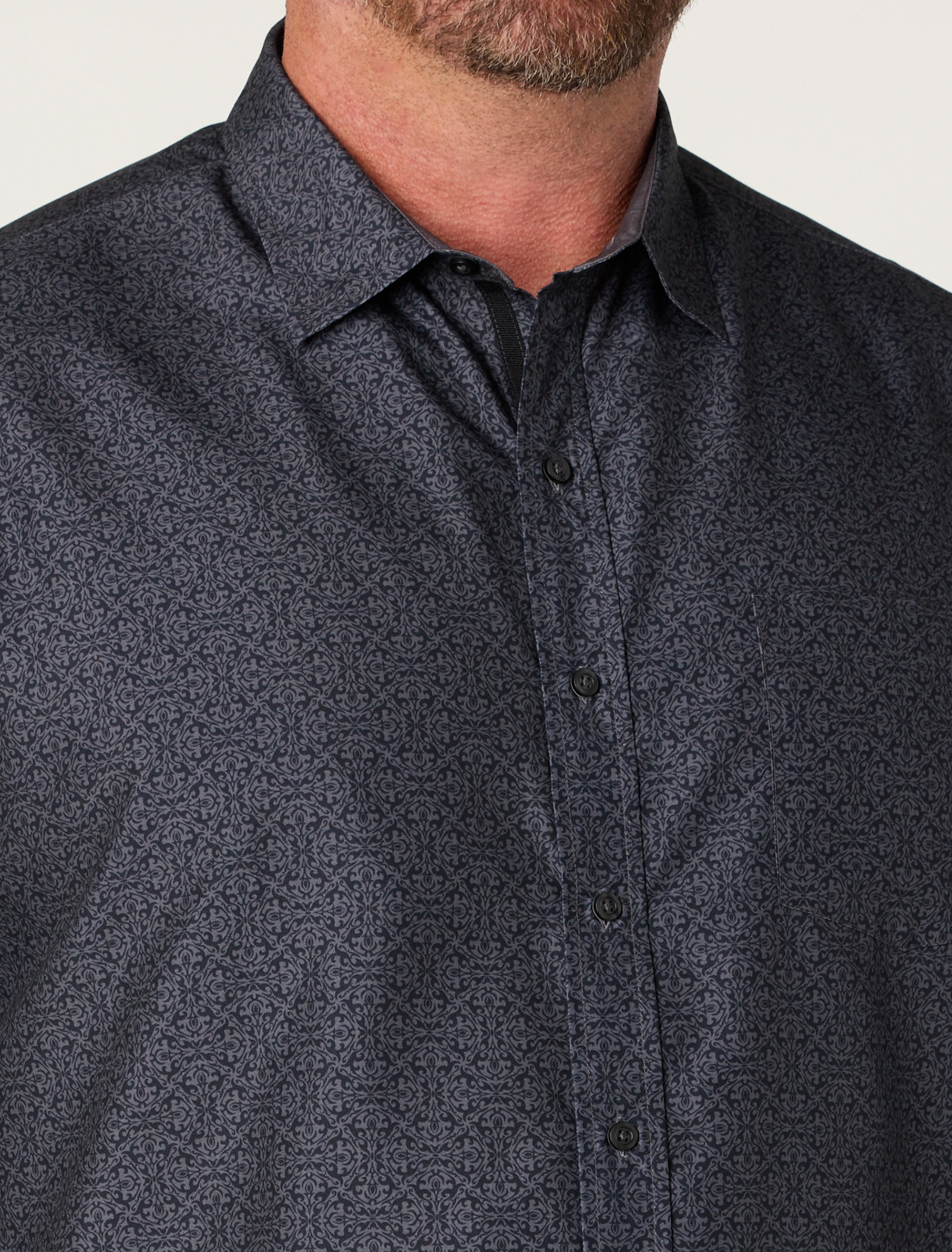 Wave Print Microfiber Sport Shirt