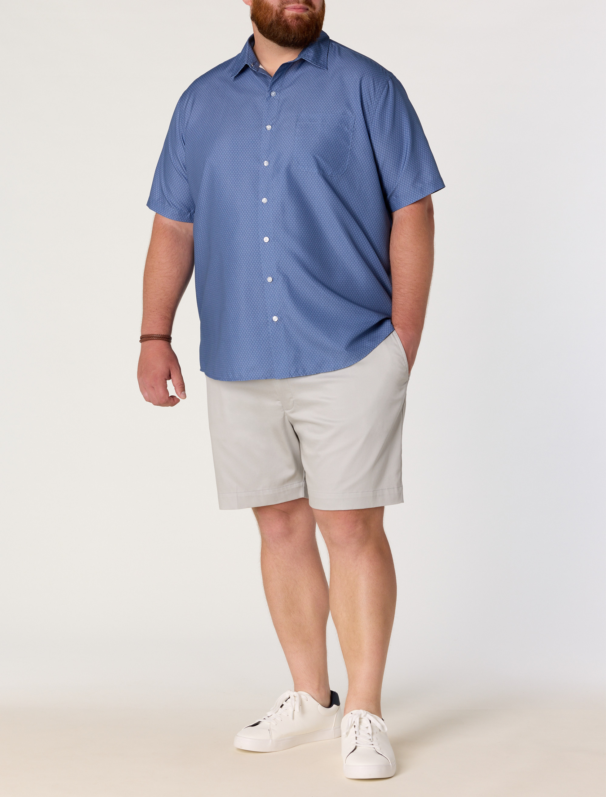 Microfiber Circle Print Sport Shirt
