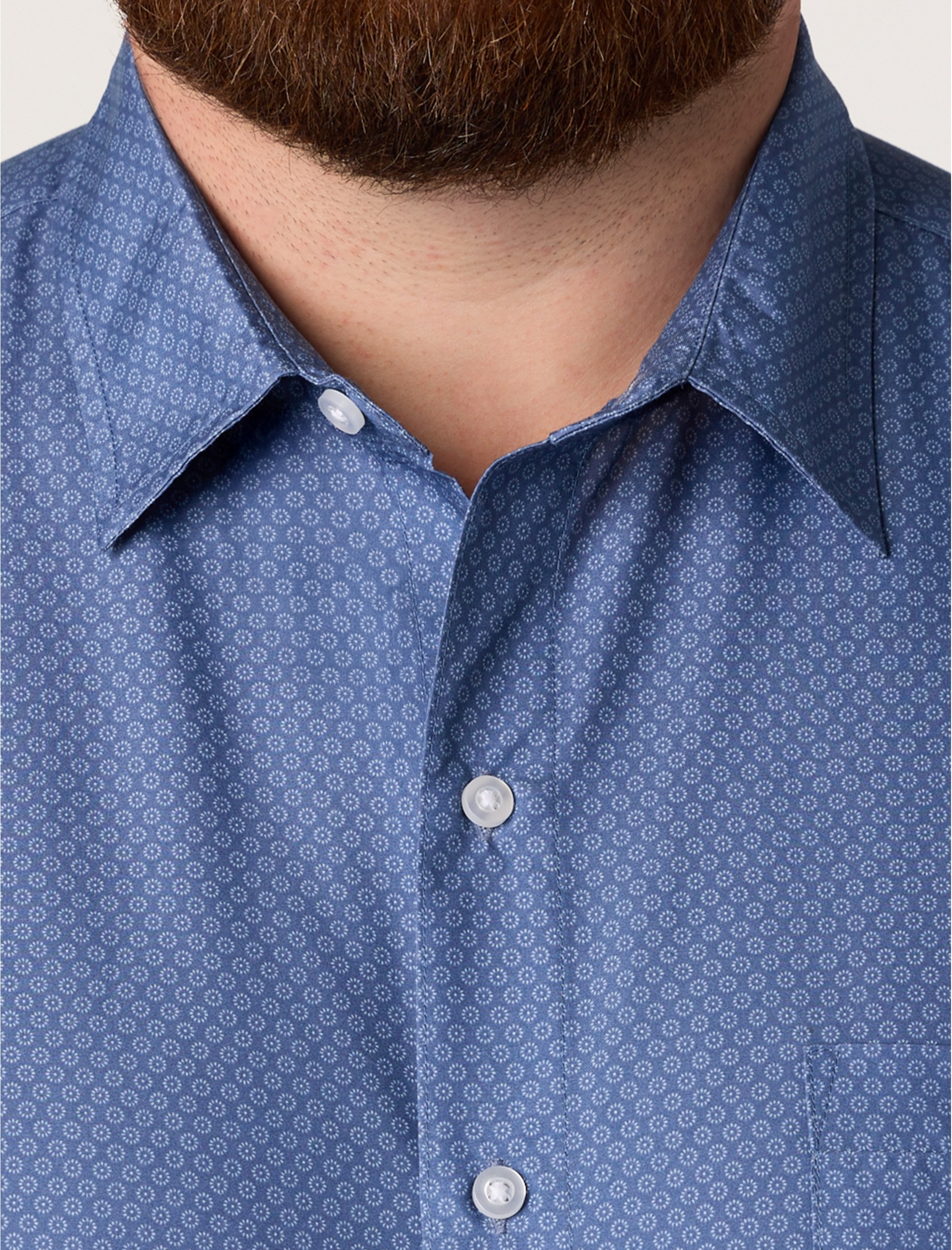 Microfiber Circle Print Sport Shirt - thumbnail 3