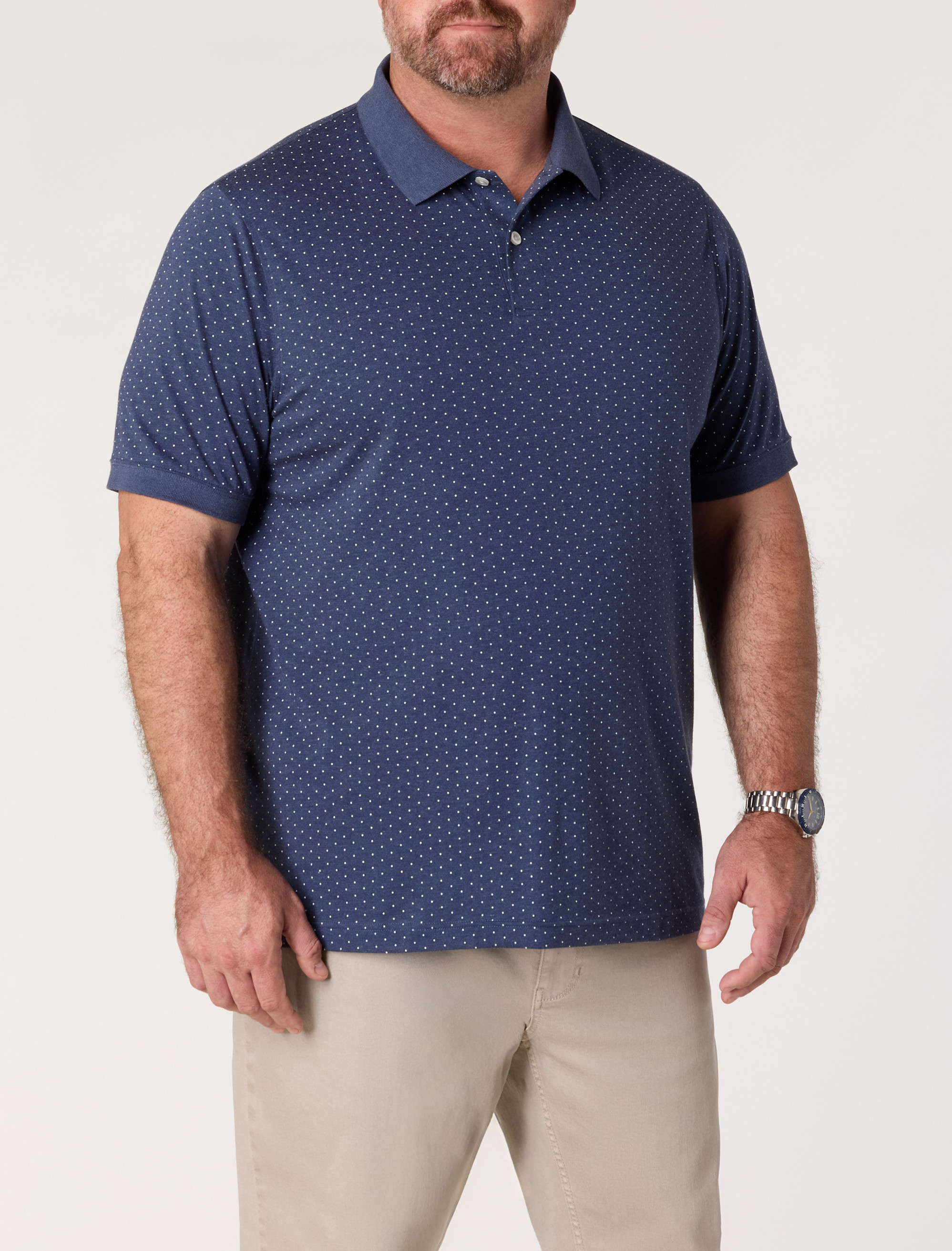 PIn Dot Printed Polo Shirt