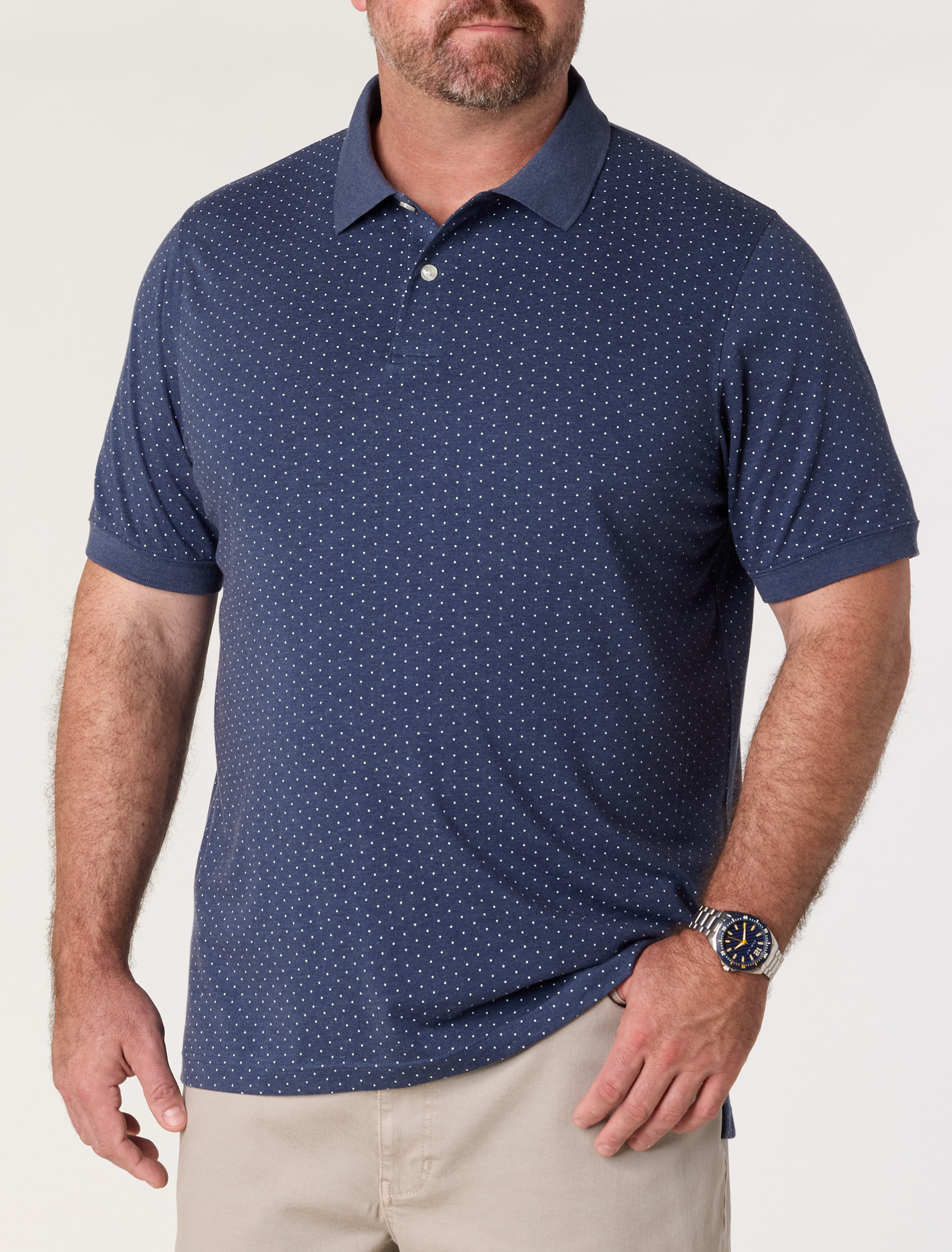 PIn Dot Printed Polo Shirt