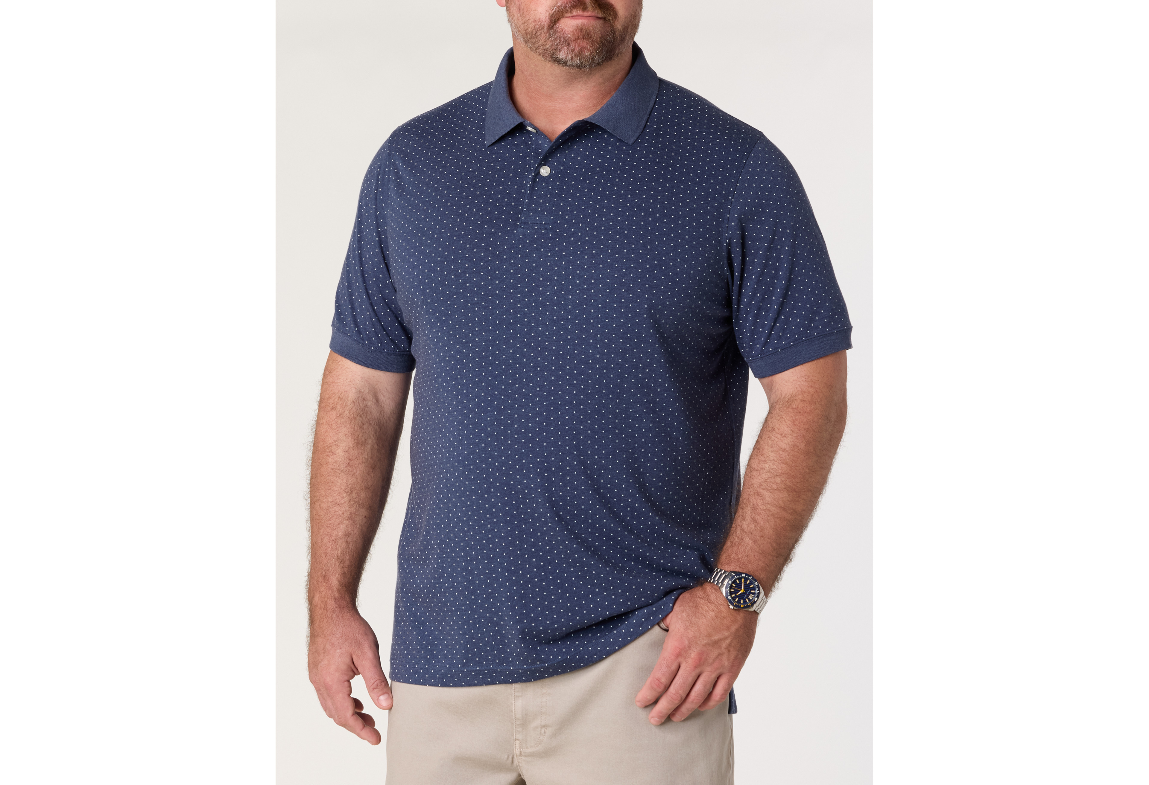 PIn Dot Printed Polo Shirt