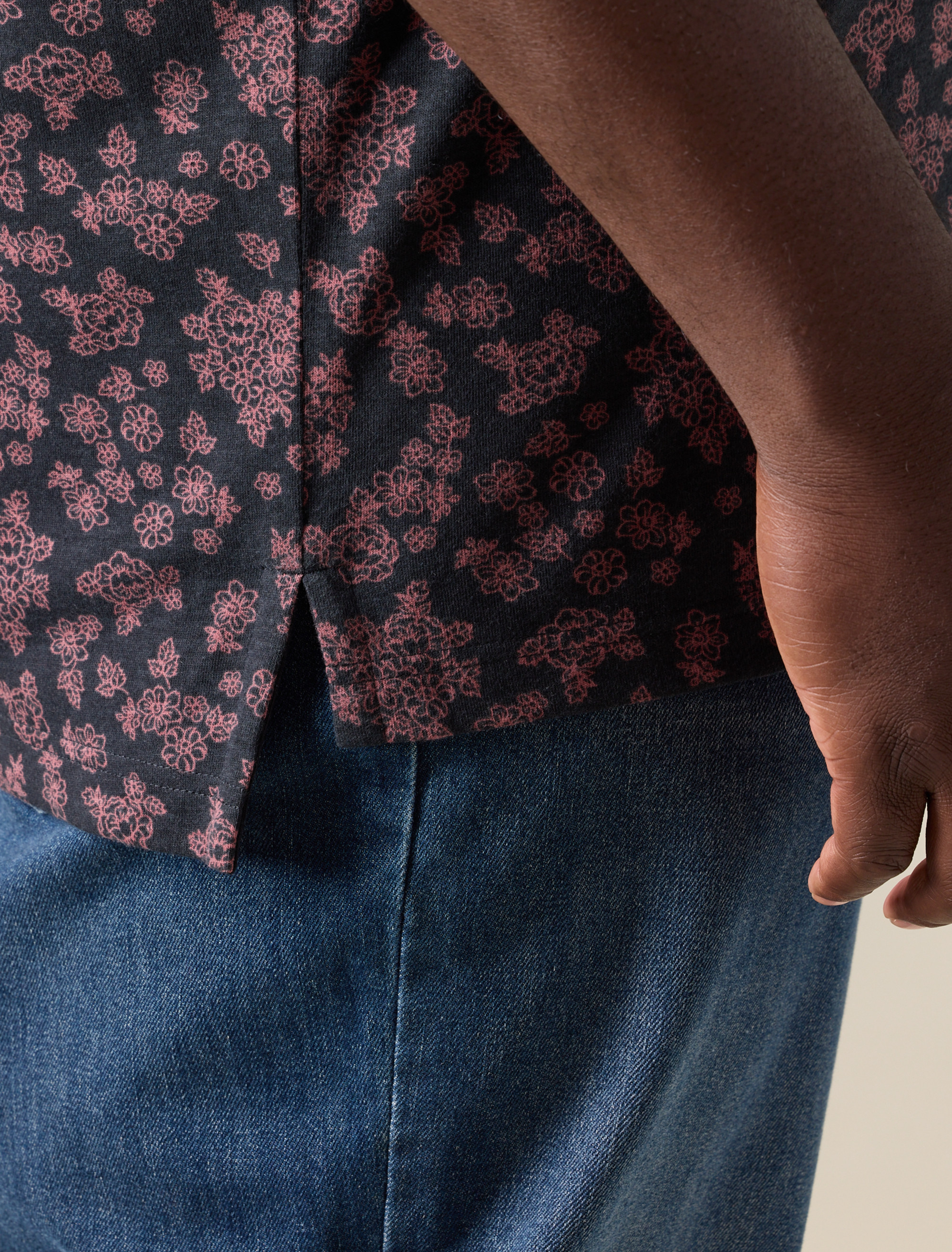 Floral Print Polo Shirt