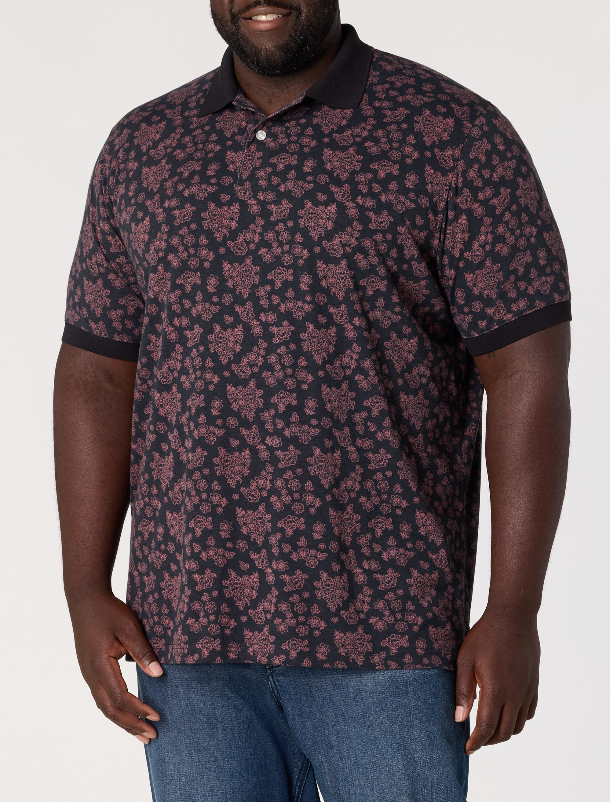 Floral Print Polo Shirt