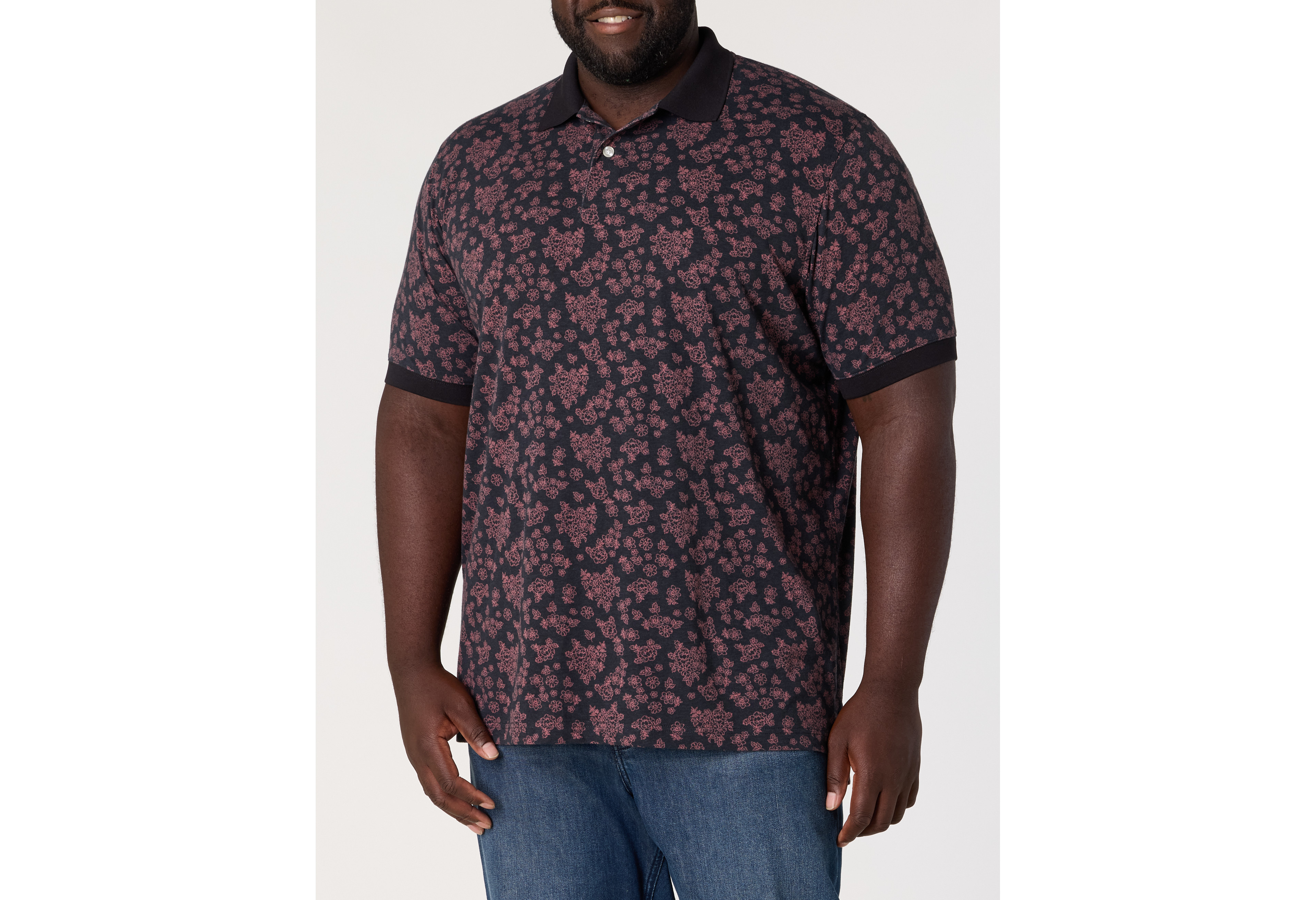 Floral Print Polo Shirt