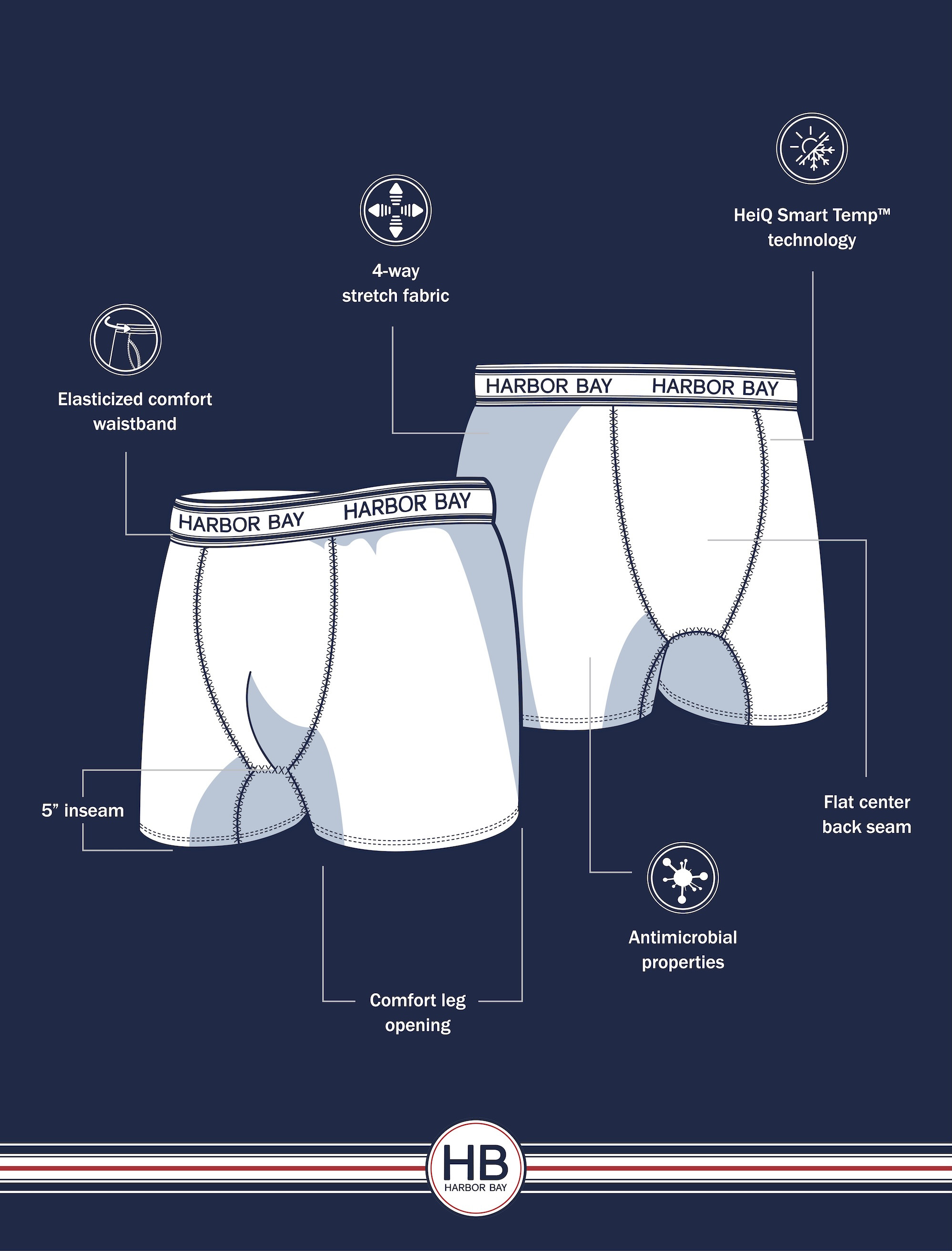 Cooling Performance 5 Inch Boxer Briefs