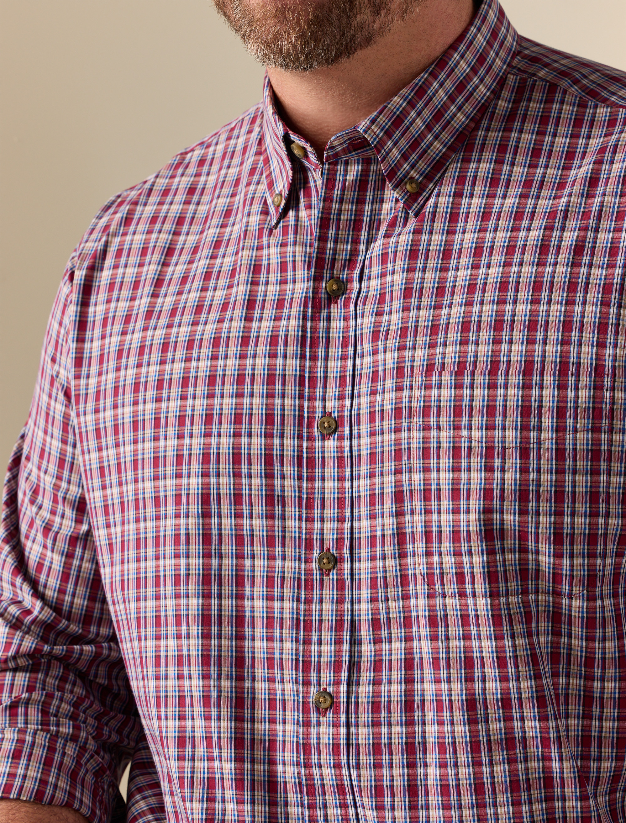 Easy-Care Plaid Sport Shirt