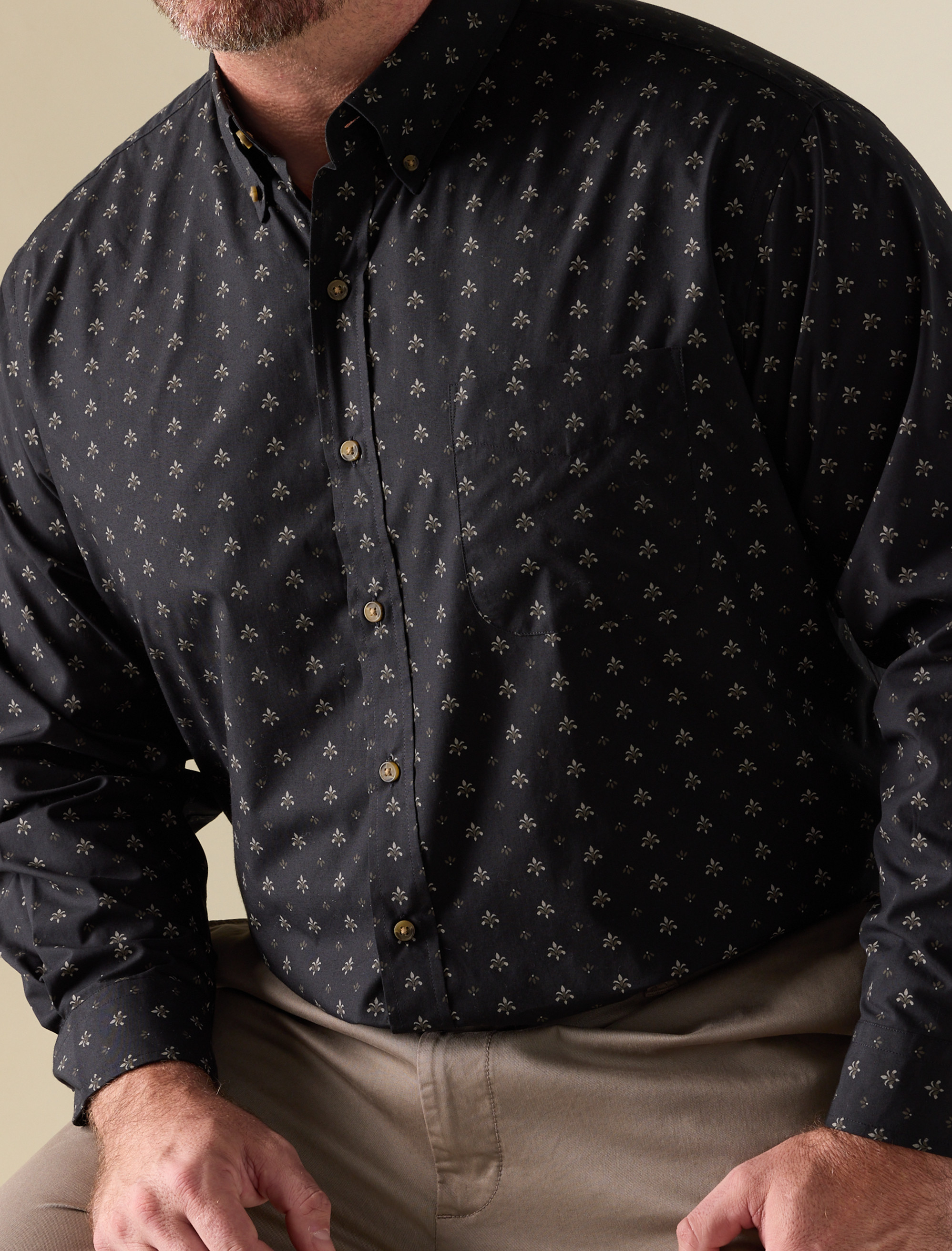 Easy-Care Micro Print Sport Shirt