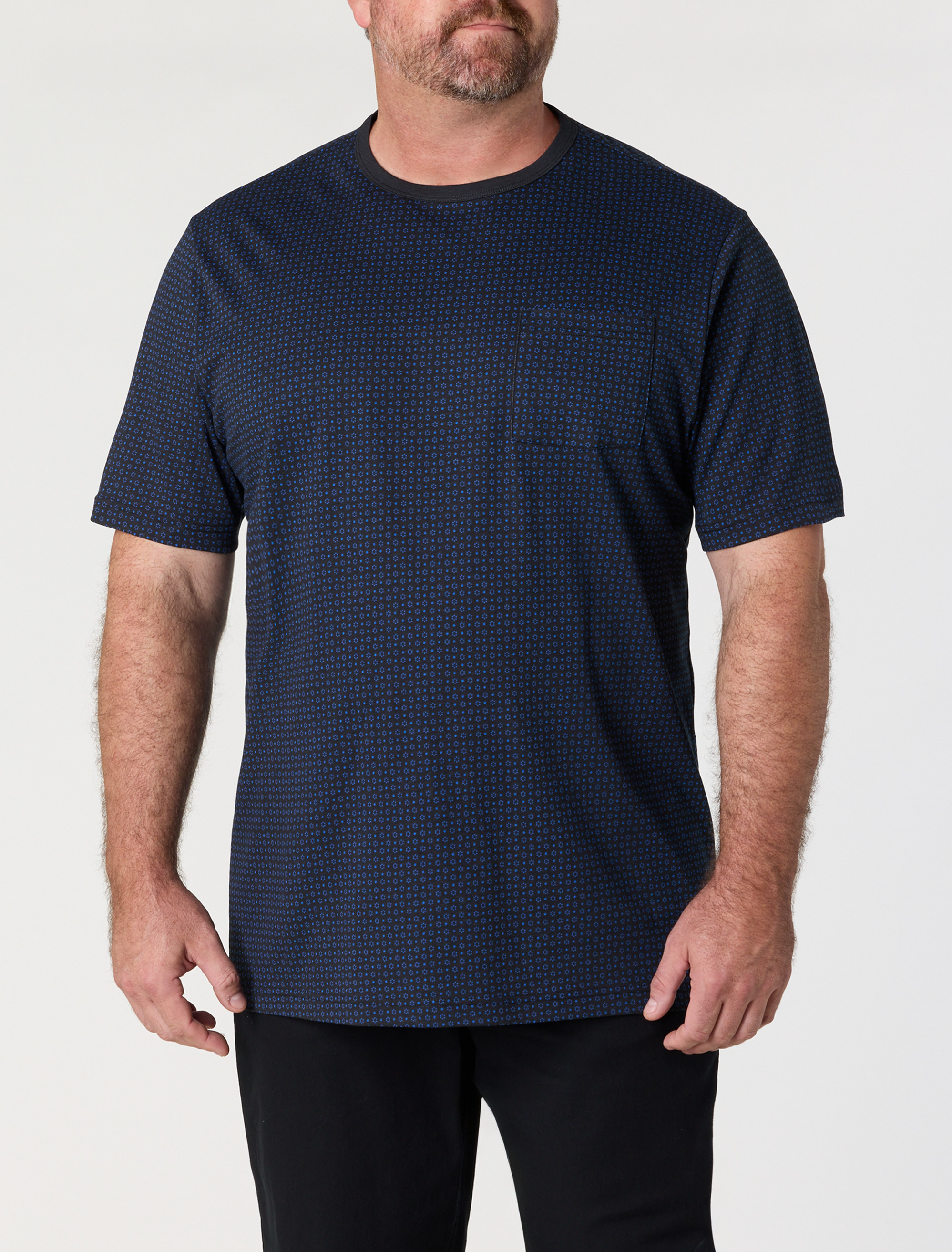 Allover Printed Moisture-Wicking T-Shirt