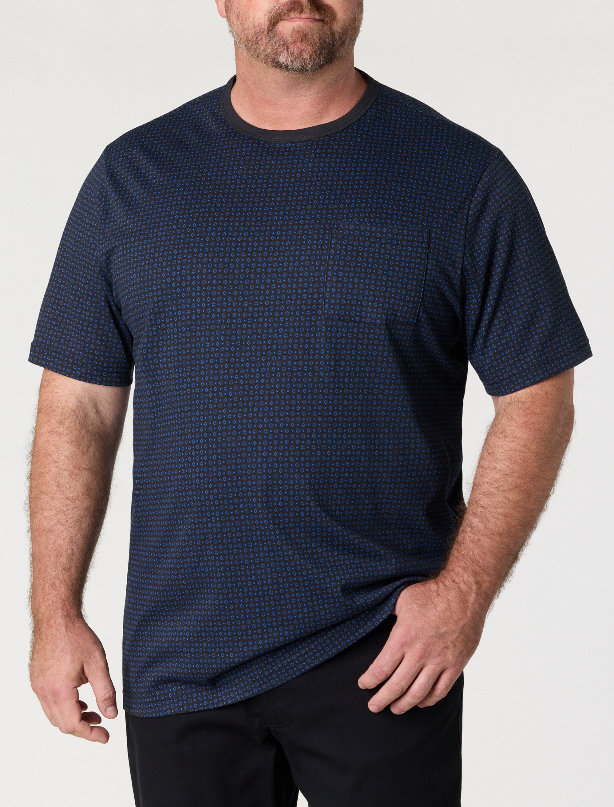 Allover Printed Moisture-Wicking T-Shirt