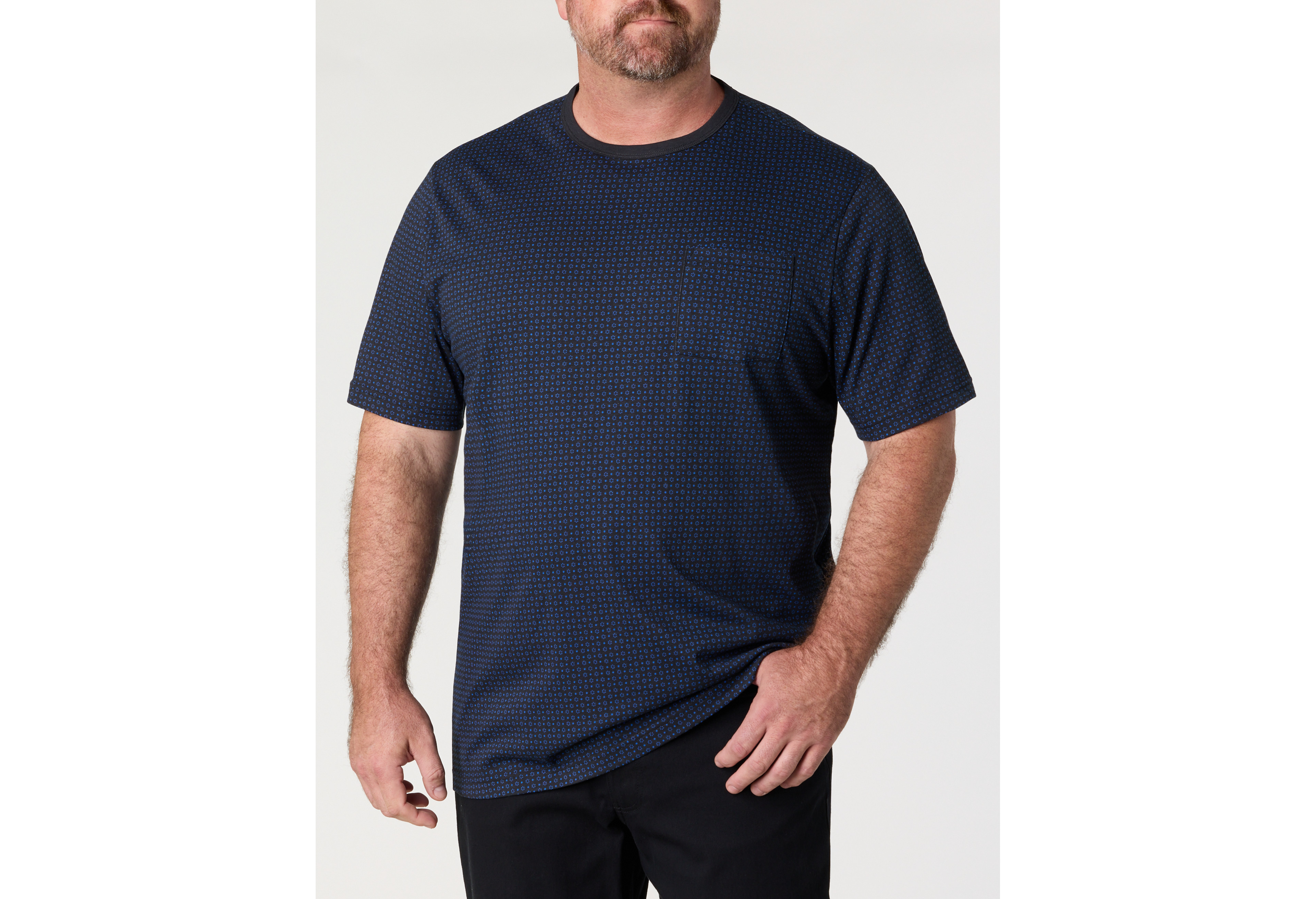 Allover Printed Moisture-Wicking T-Shirt