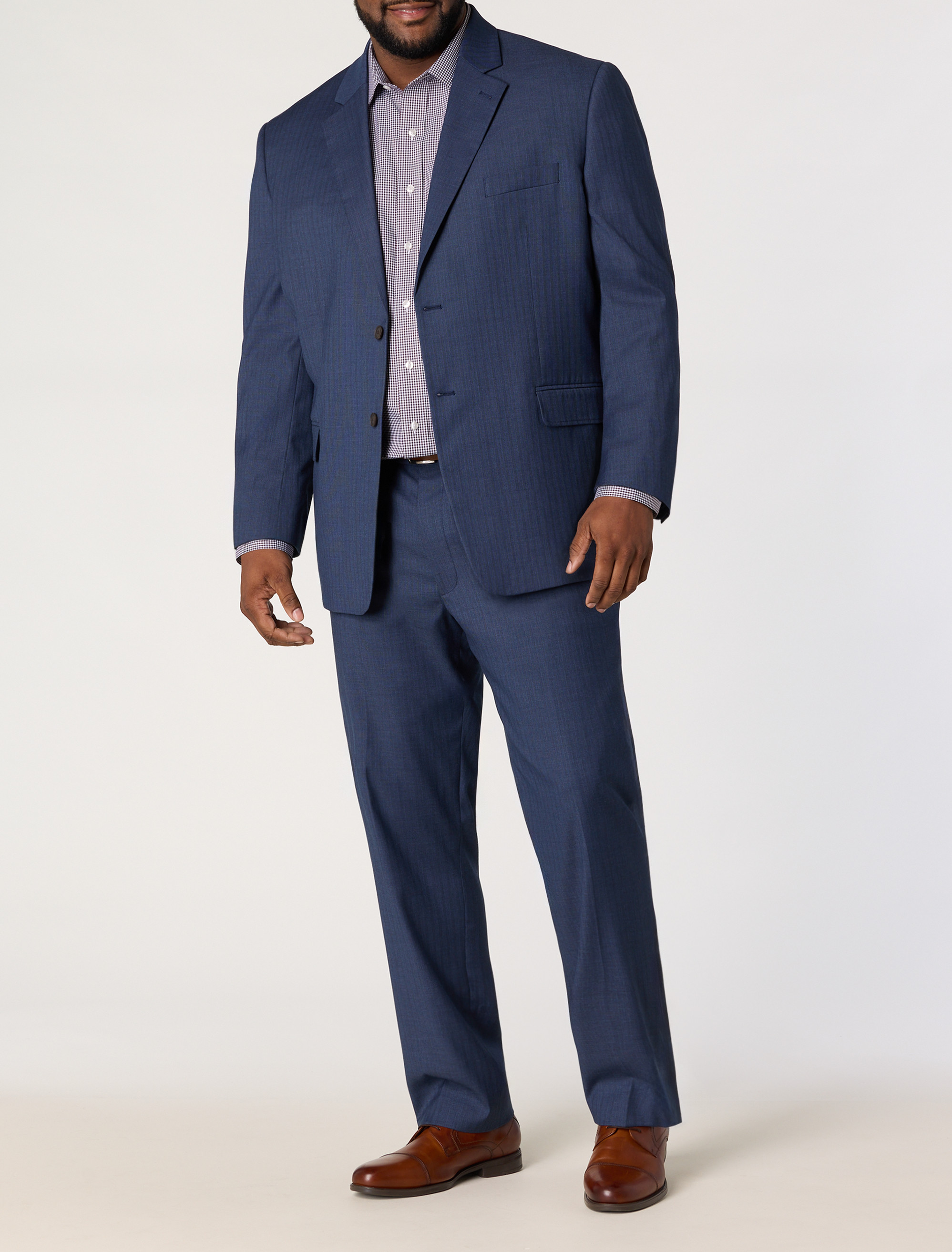 Jacket Relaxer Herringbone Pinstripe Suit