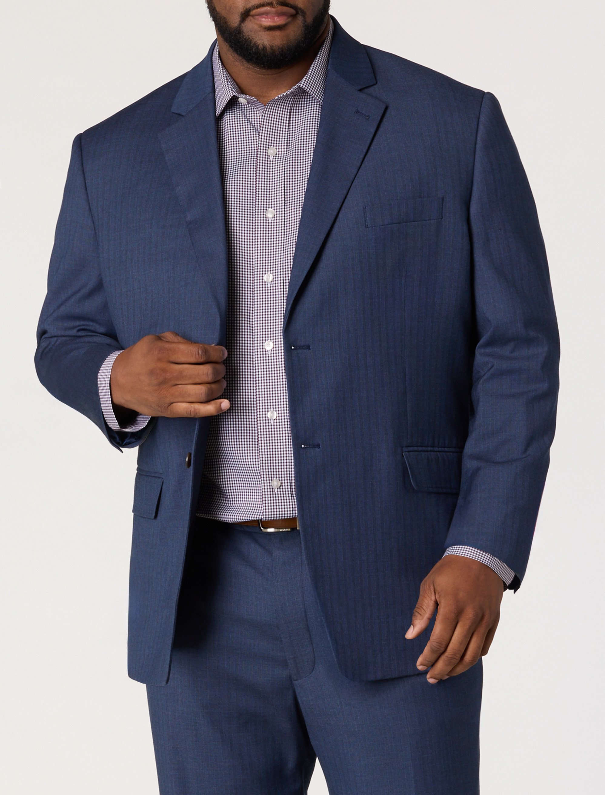 Jacket Relaxer Herringbone Pinstripe Suit