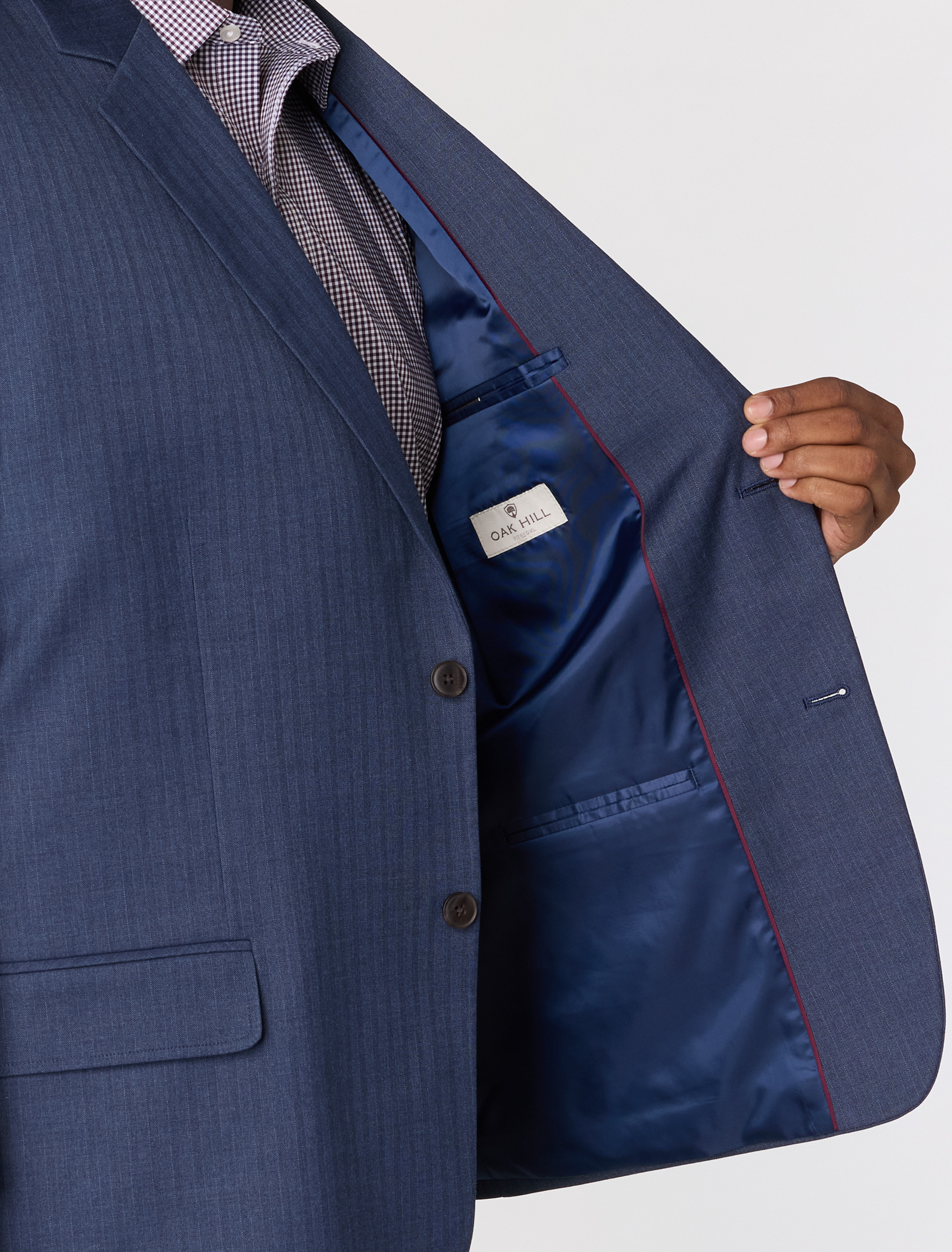 Jacket Relaxer Herringbone Pinstripe Suit