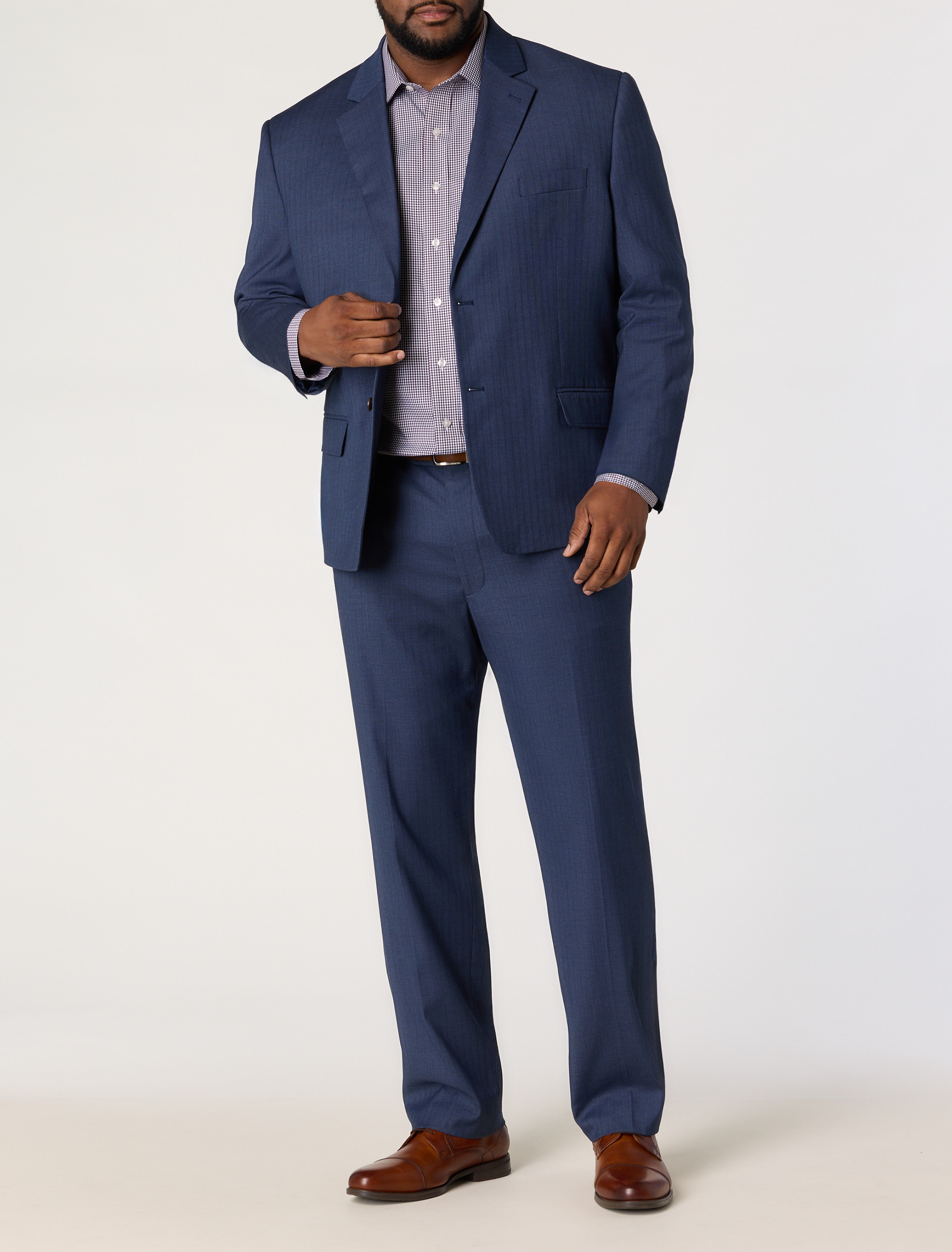 Waist Relaxer Herringbone Pinstripe Suit Pants