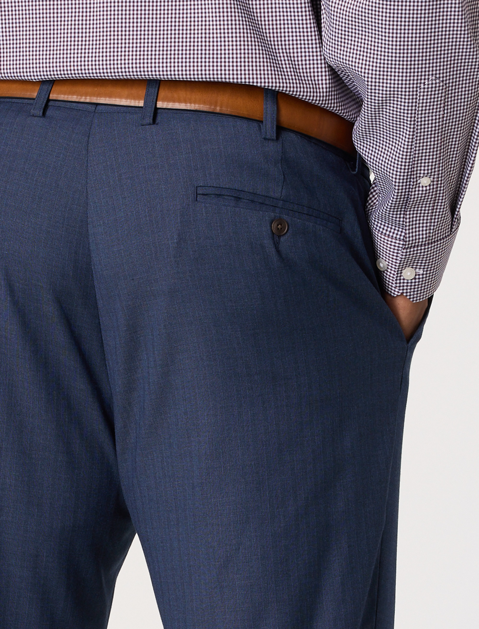 Waist Relaxer Herringbone Pinstripe Suit Pants