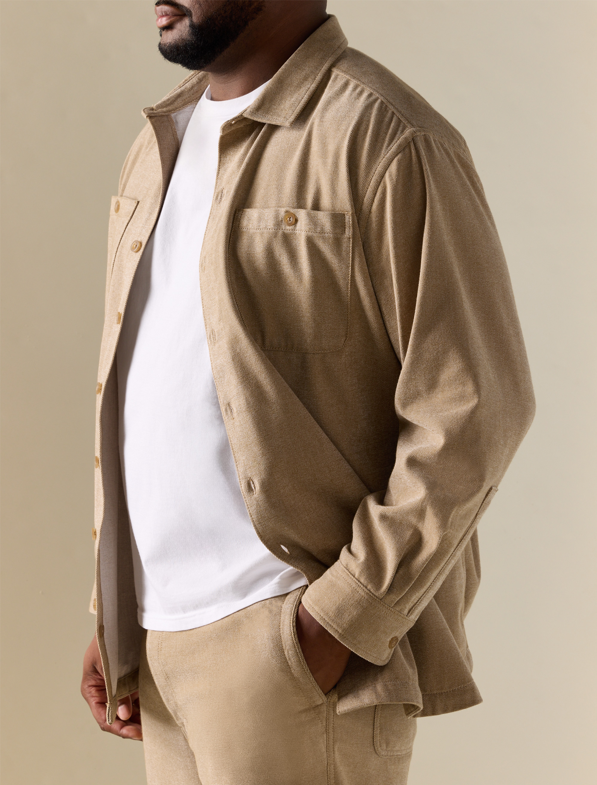 Brushed Shirt Jacket