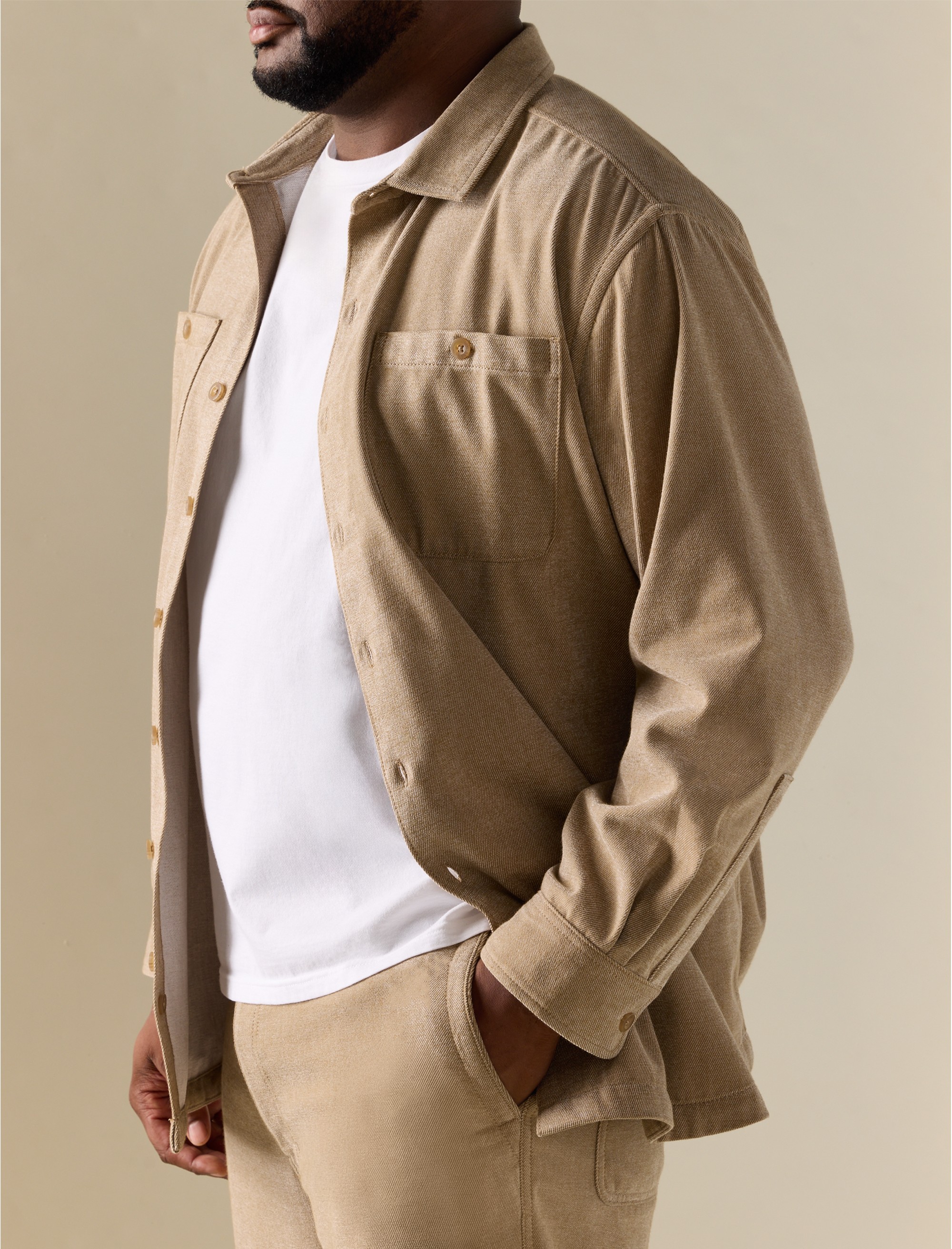 Brushed Shirt Jacket - thumbnail 3