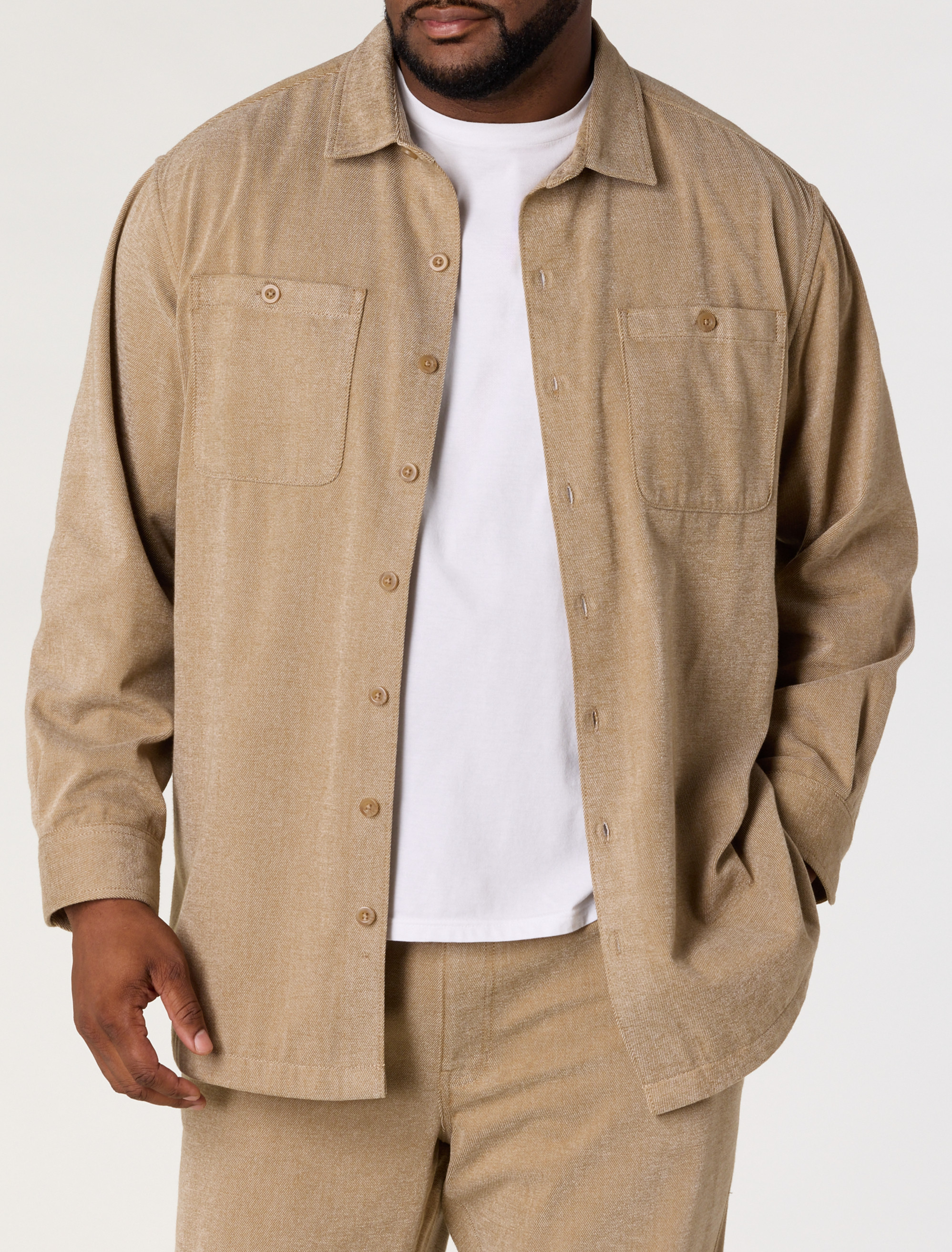 Brushed Shirt Jacket