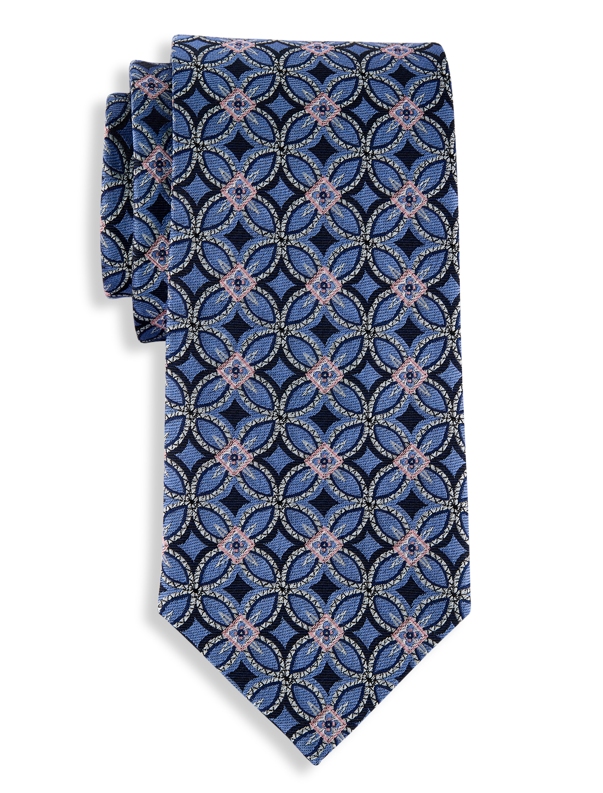 Geometric Pattern Silk Tie