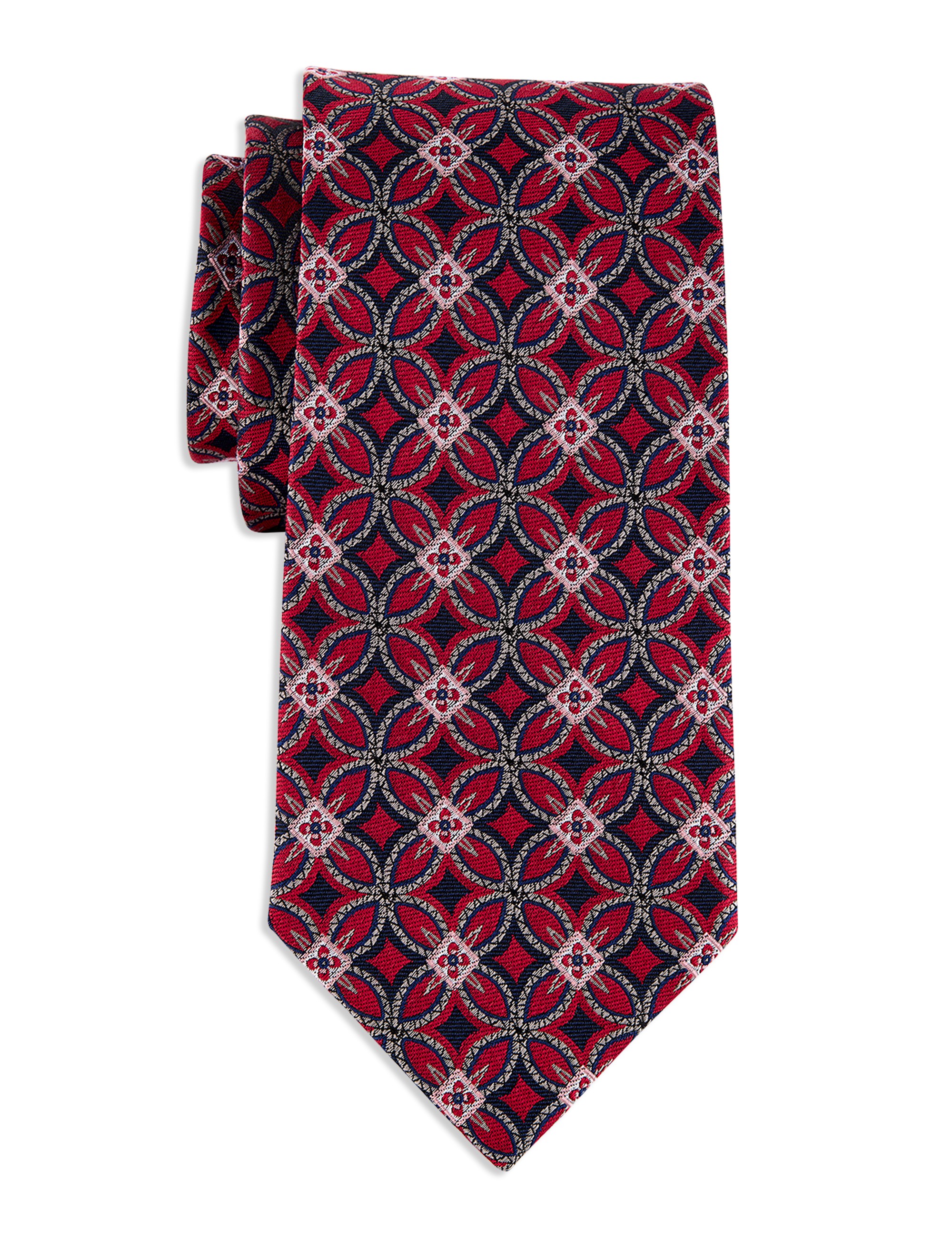 Geometric Pattern Silk Tie