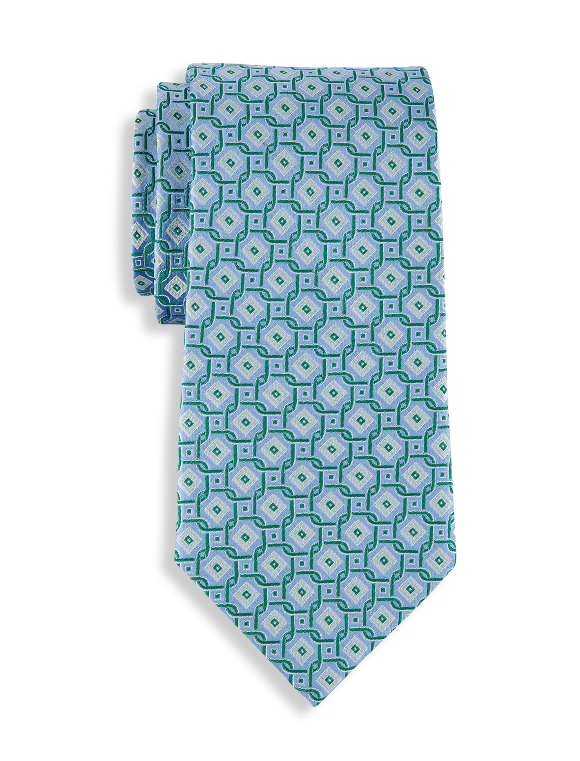 Geometric Link Silk Tie - thumbnail 3