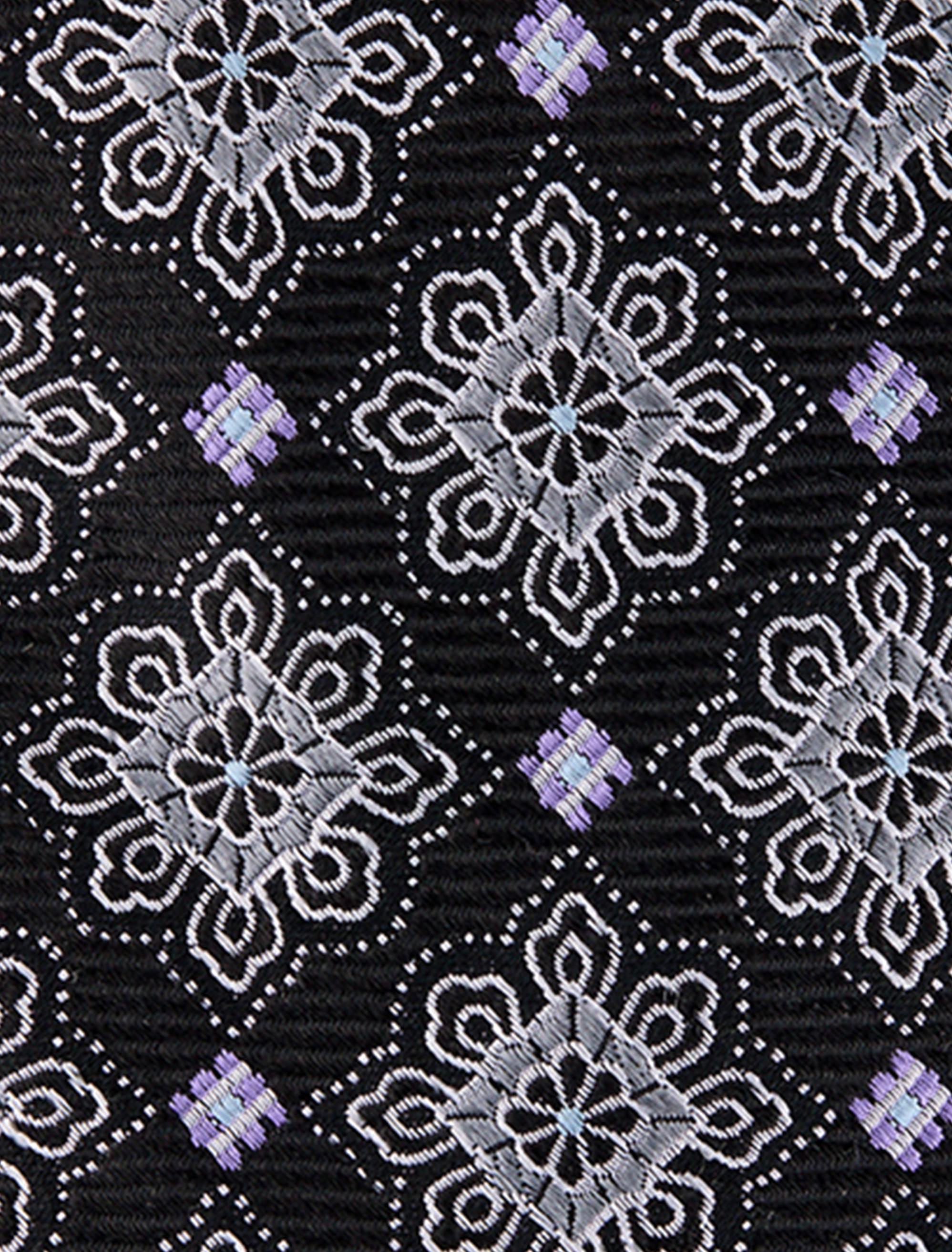 Diamond Medallion Silk Tie