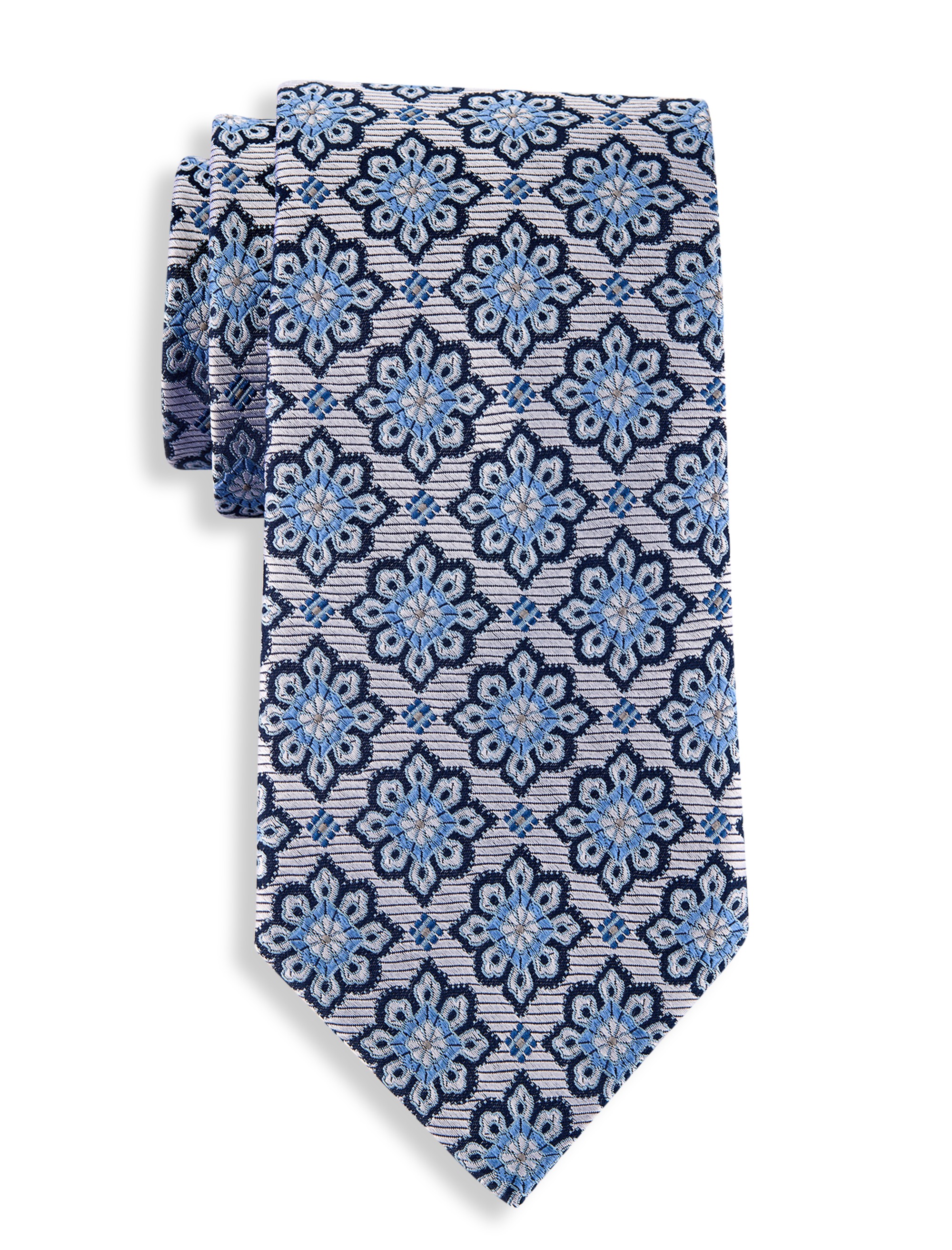 Diamond Medallion Silk Tie - thumbnail 3