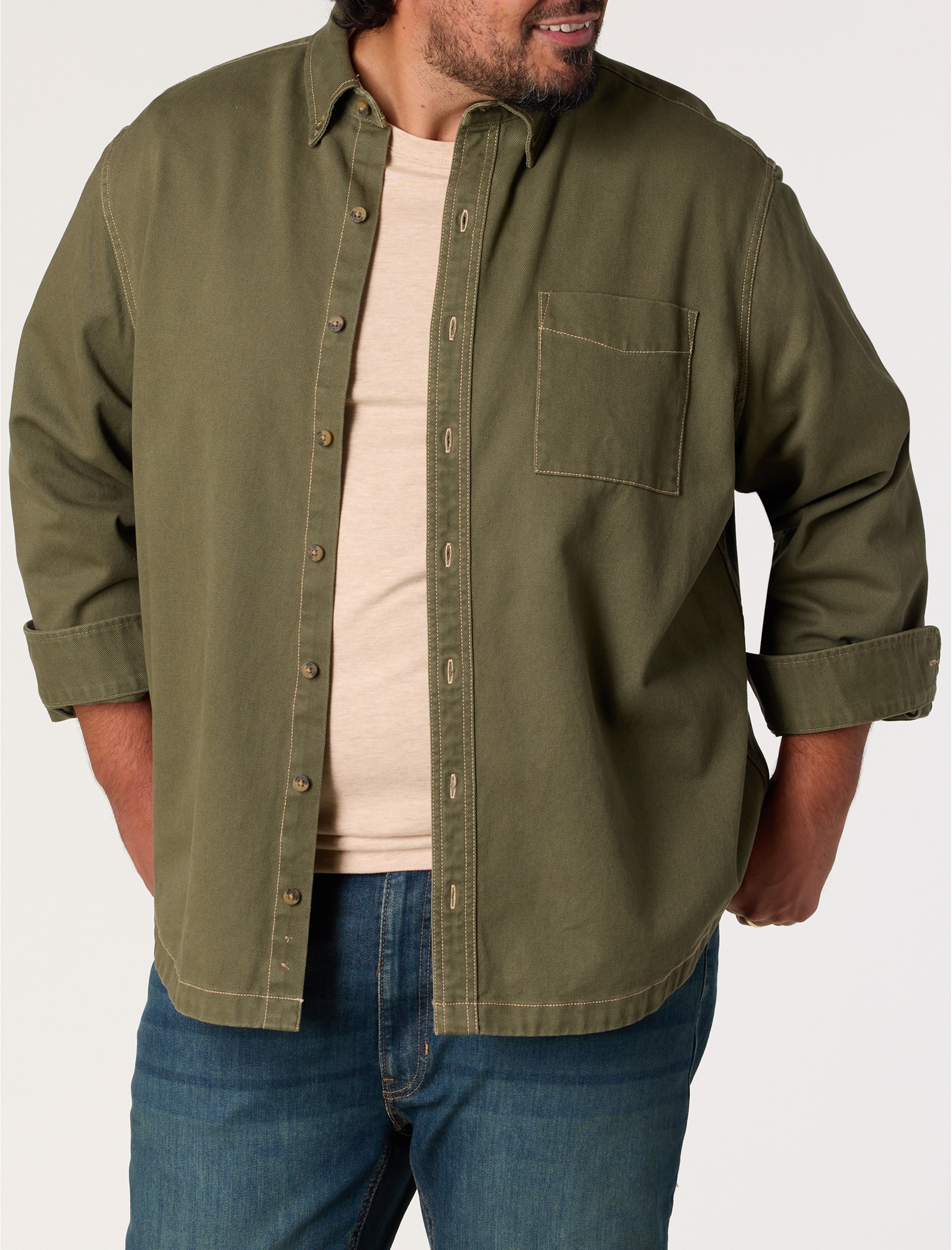 Twill Shirt Jacket - thumbnail 6
