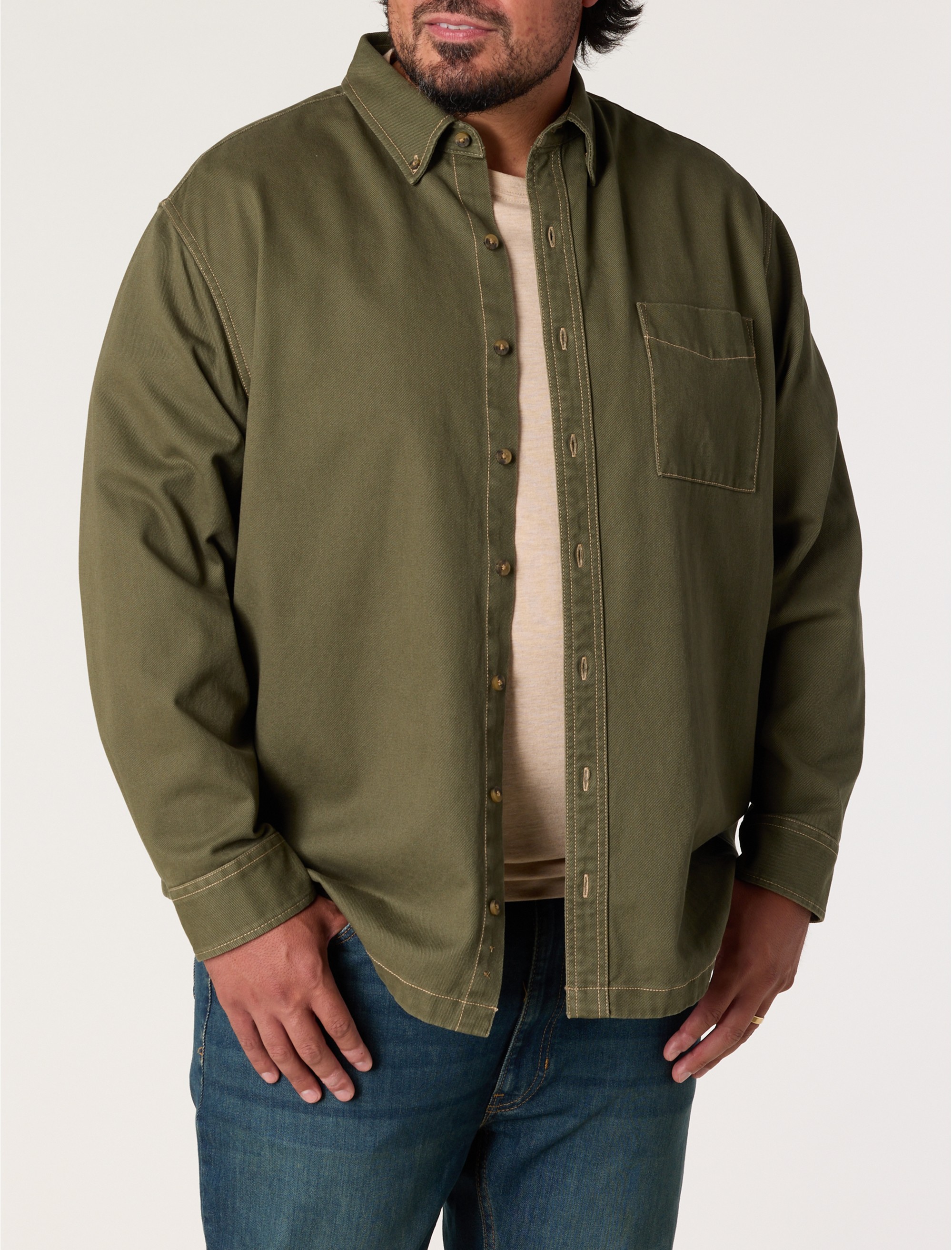 Twill Shirt Jacket - thumbnail 4