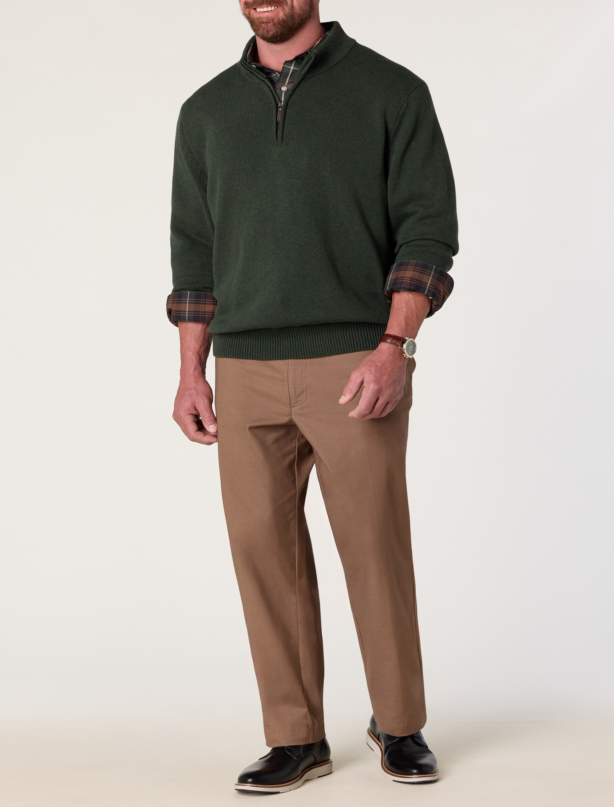 Marled Heather 1/4-Zip Sweater