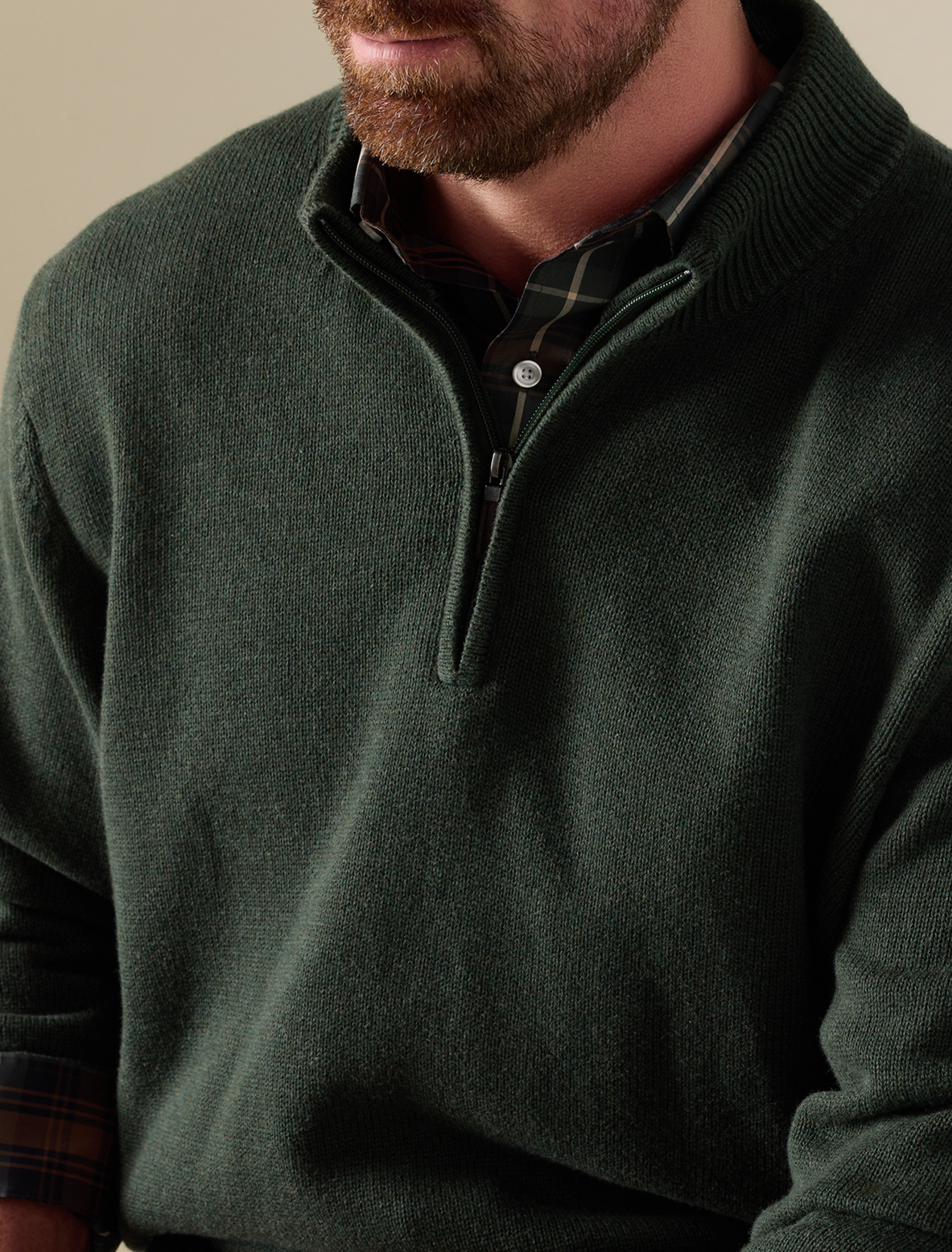 Marled Heather 1/4-Zip Sweater