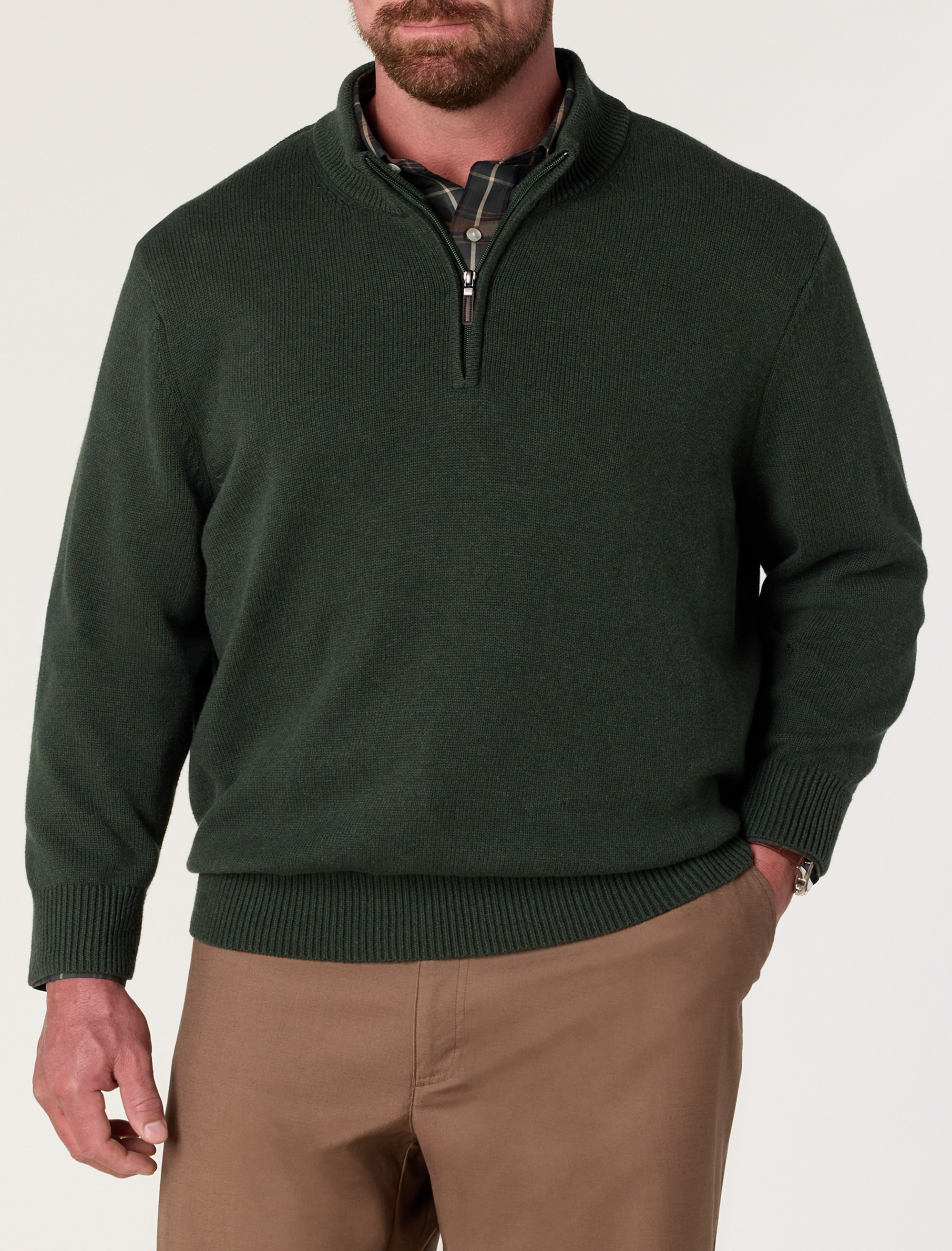 Marled Heather 1/4-Zip Sweater