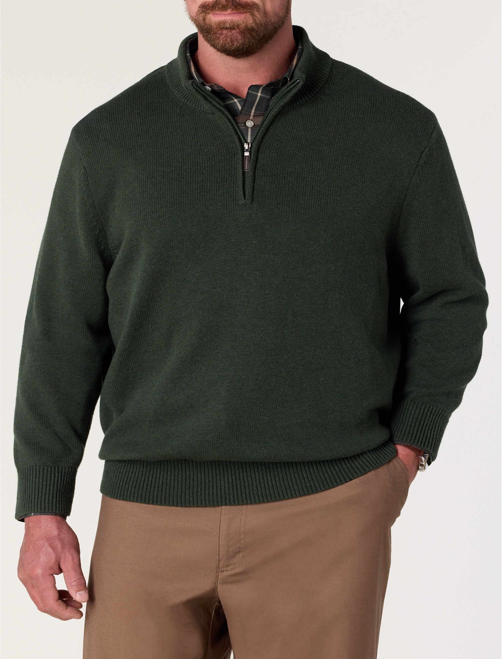 Marled Heather 1/4-Zip Sweater