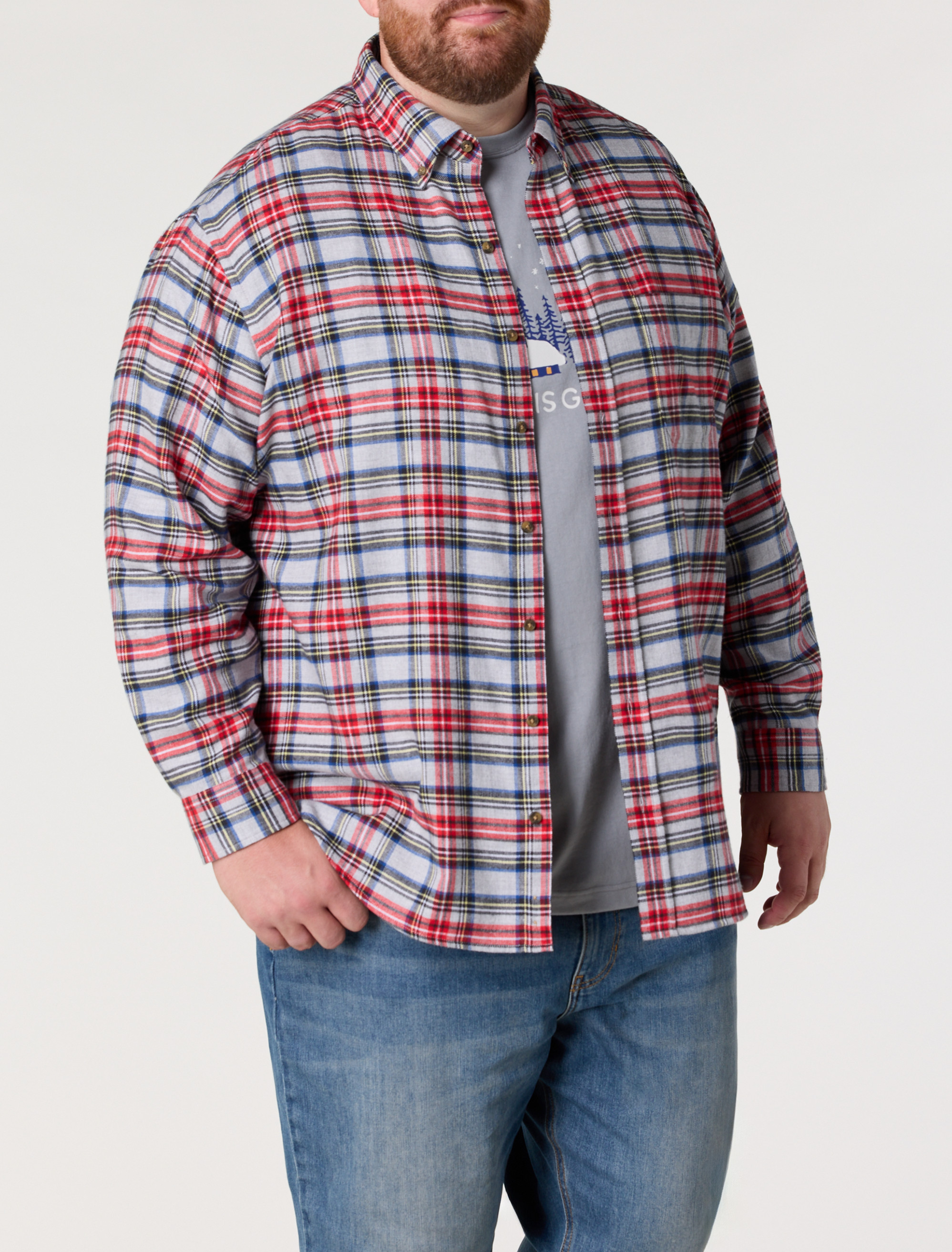 Plaid Flannel Sport Shirt